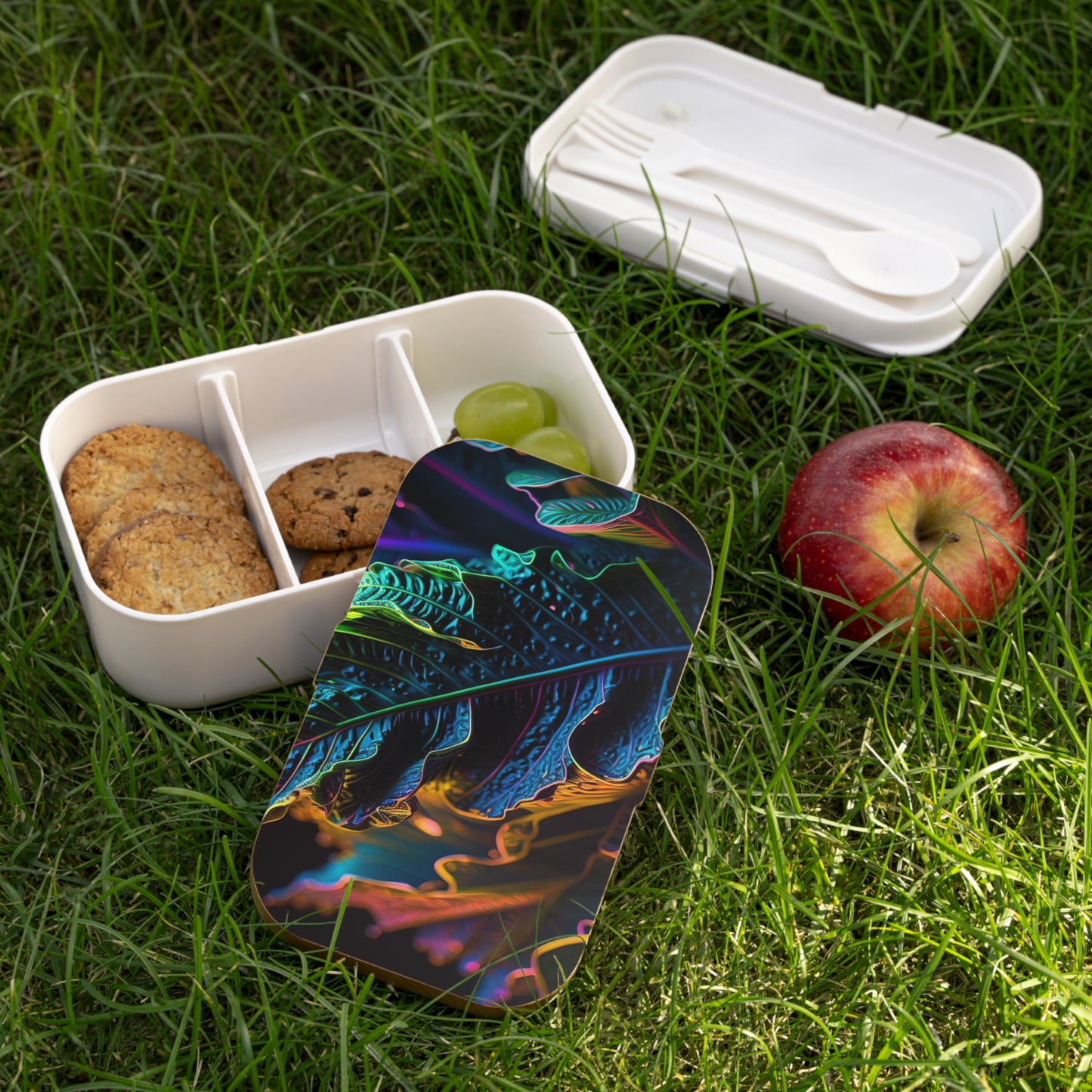 Bento Lunch Box Florescent Skull Death 4