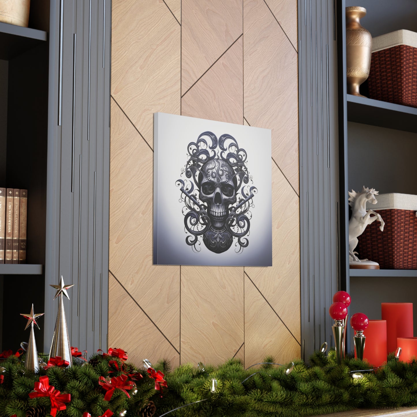 Canvas Gallery Wraps Skull Treble Clef 1