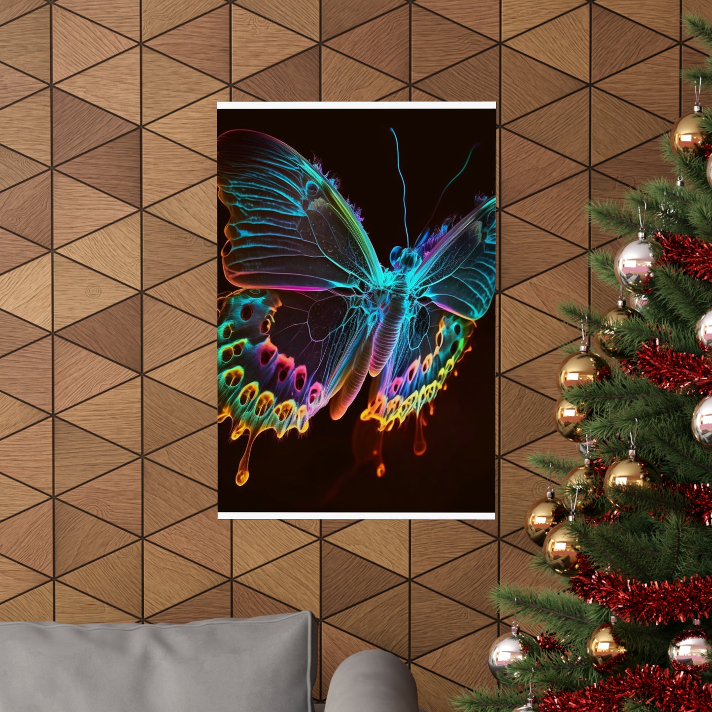 Premium Matte Vertical Posters Thermal Butterfly 2