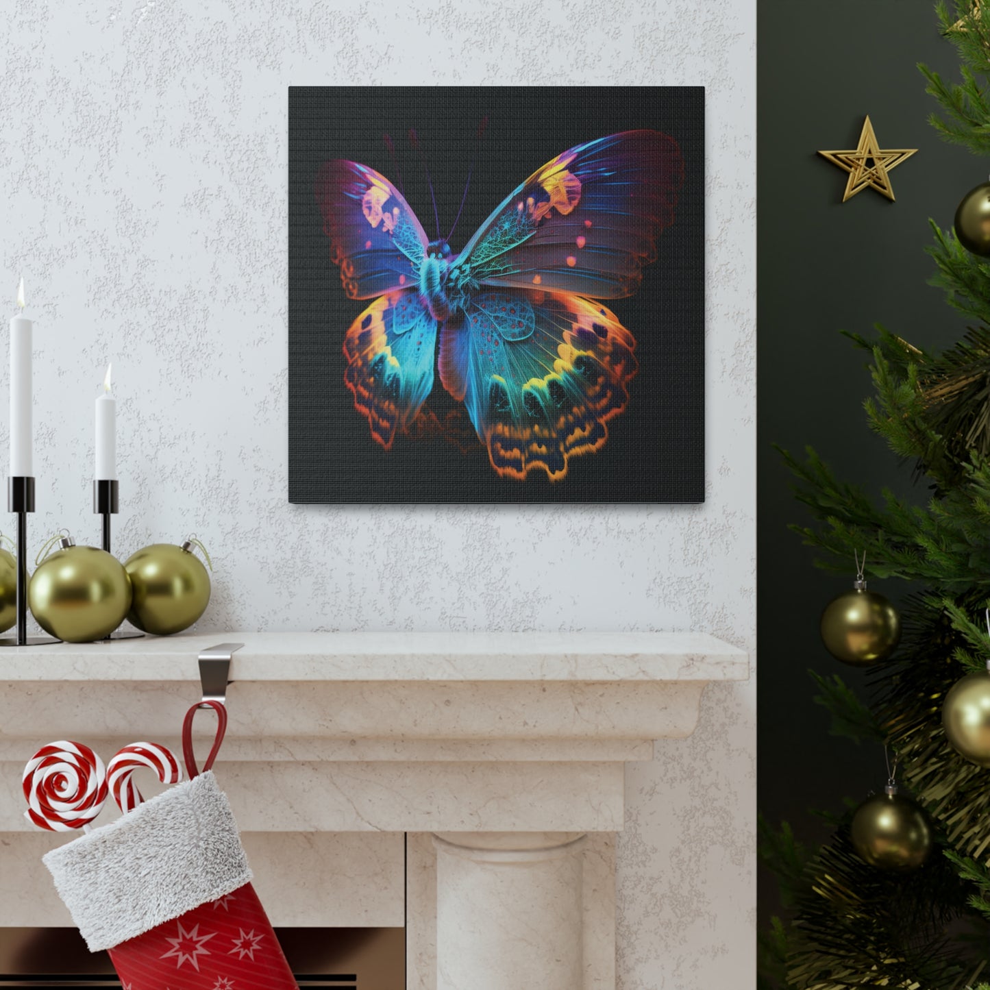 Canvas Gallery Wraps Raw Hyper Color Butterfly 4