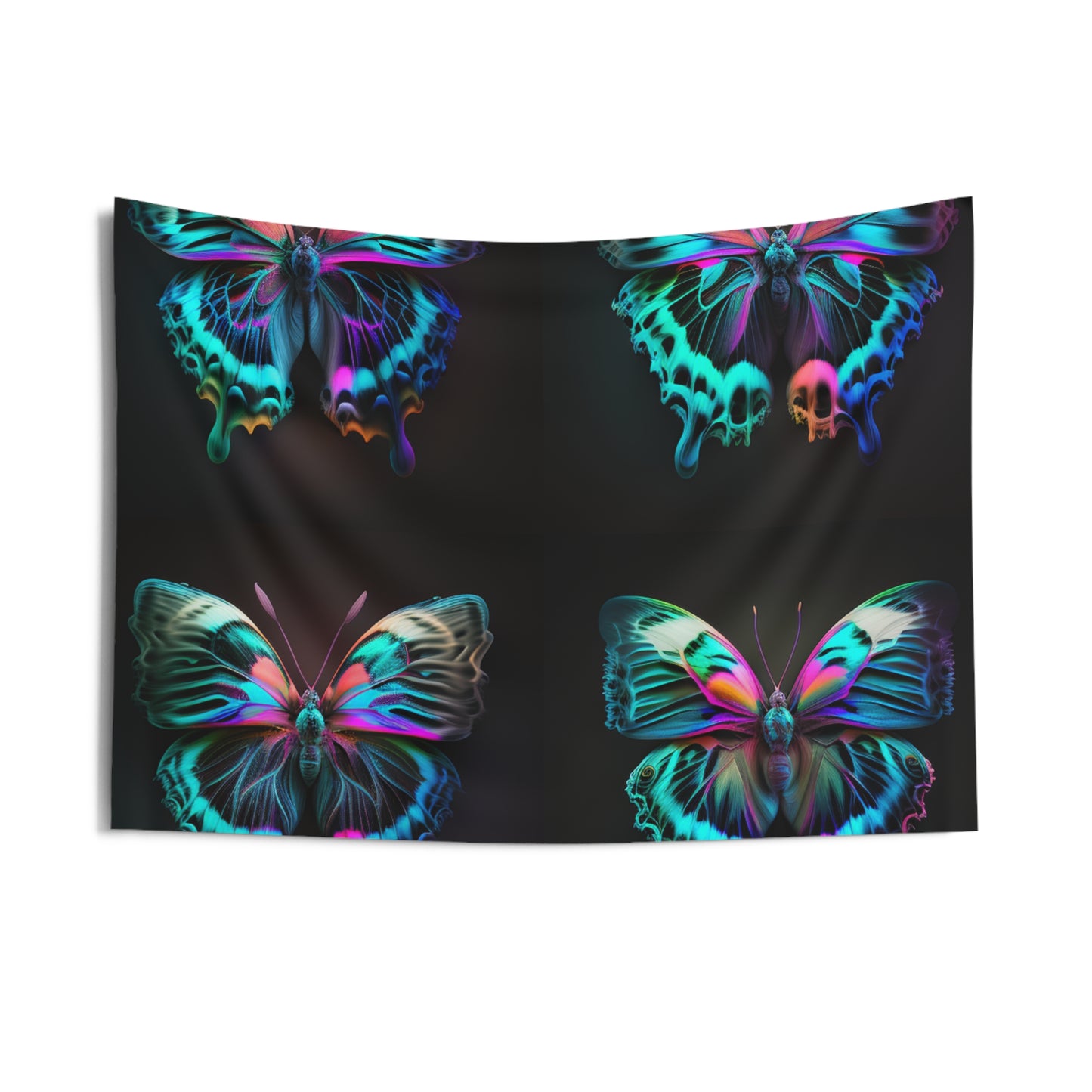 Indoor Wall Tapestries Neon Butterfly Fusion 5