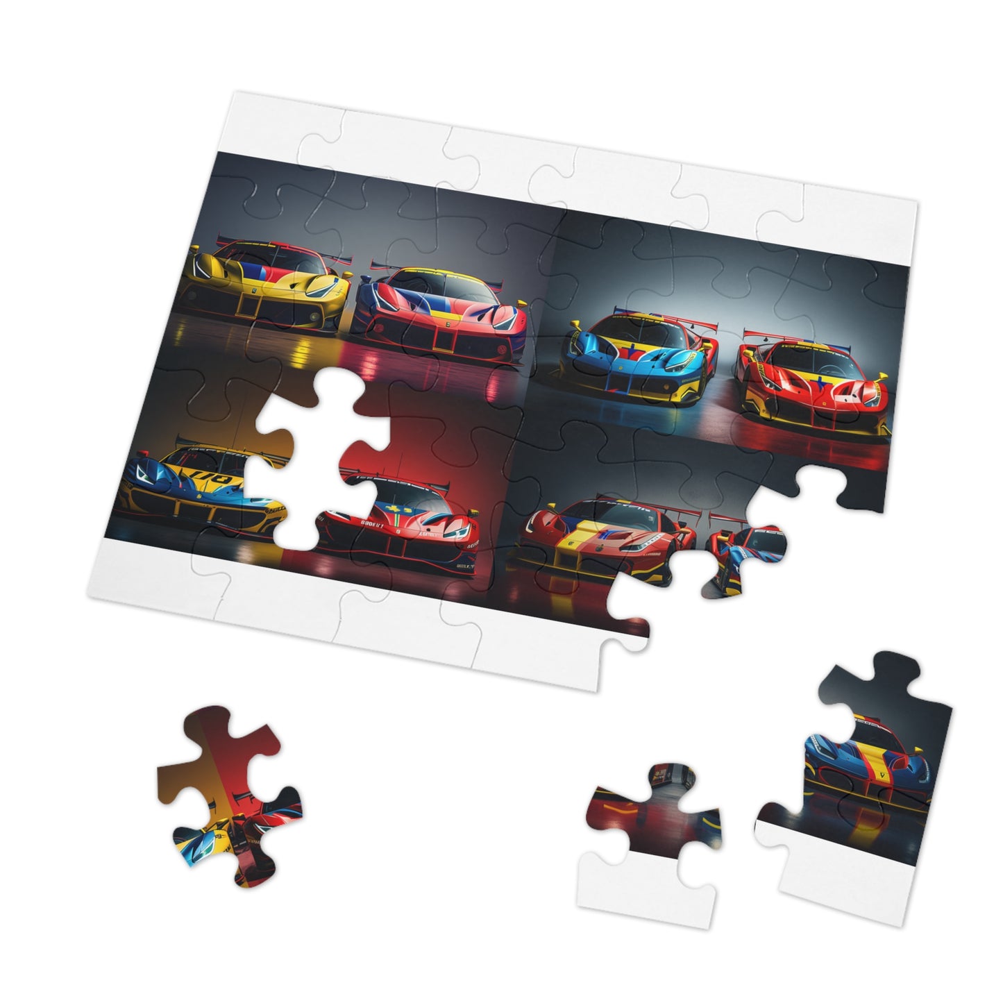Jigsaw Puzzle (30, 110, 252, 500,1000-Piece) Ferrari Red Blue 5