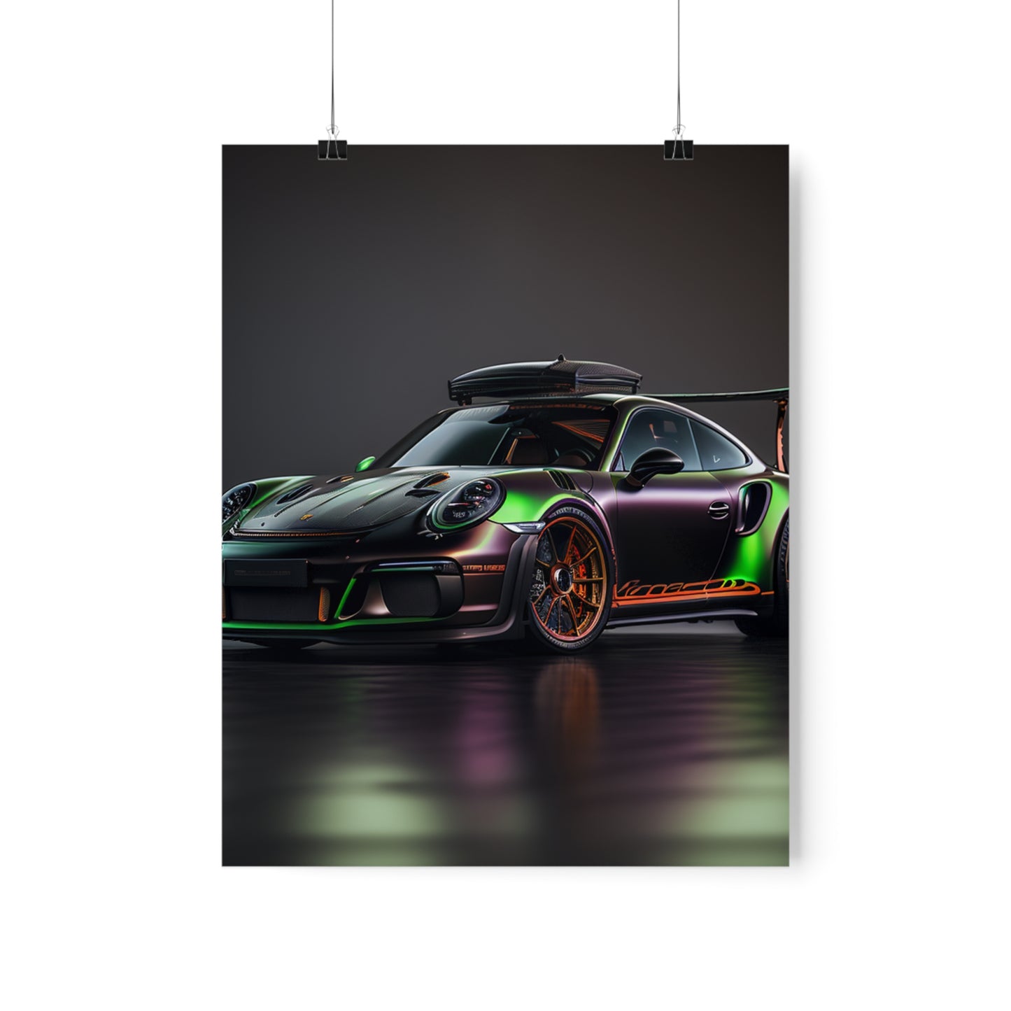 Premium Matte Vertical Posters Porsche Color 2