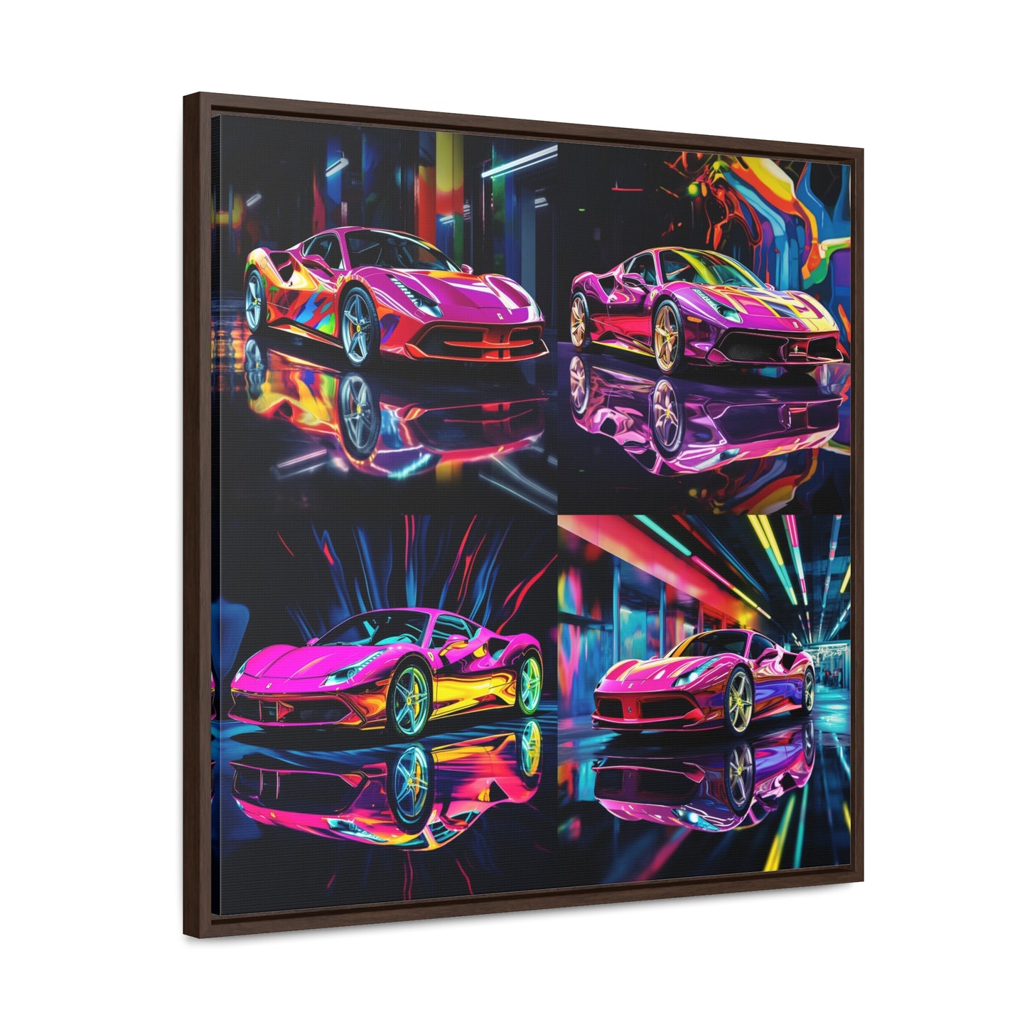 Gallery Canvas Wraps, Square Frame Pink Macro Ferrari 5