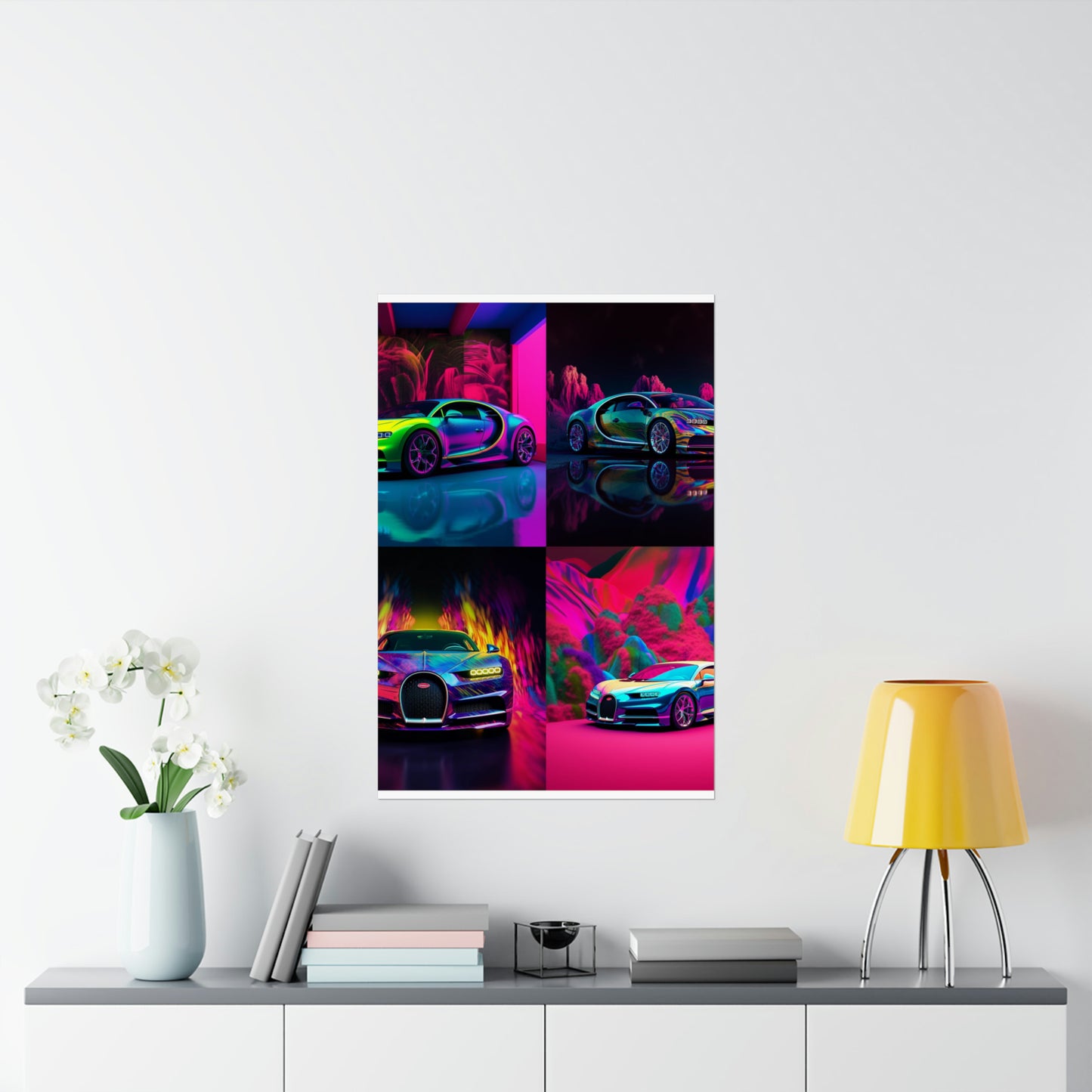 Premium Matte Vertical Posters Florescent Bugatti Flair 5