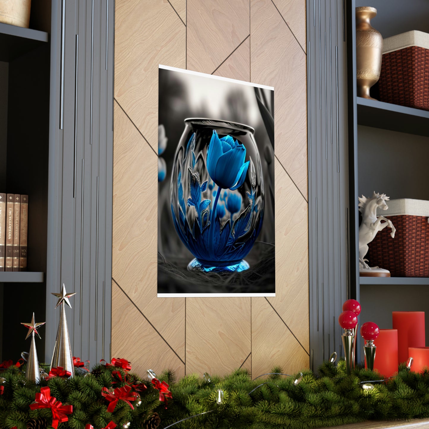 Premium Matte Vertical Posters Tulip Blue 2