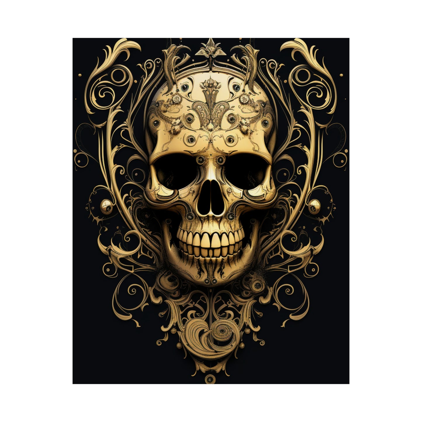 Premium Matte Vertical Posters Skull Treble Clef 3