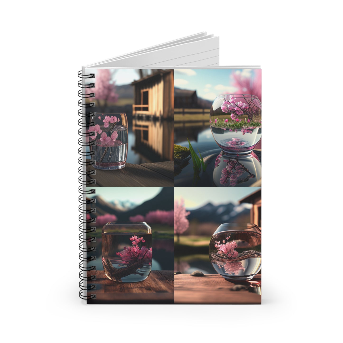 Spiral Notebook - Ruled Line Cherry Blossom 5