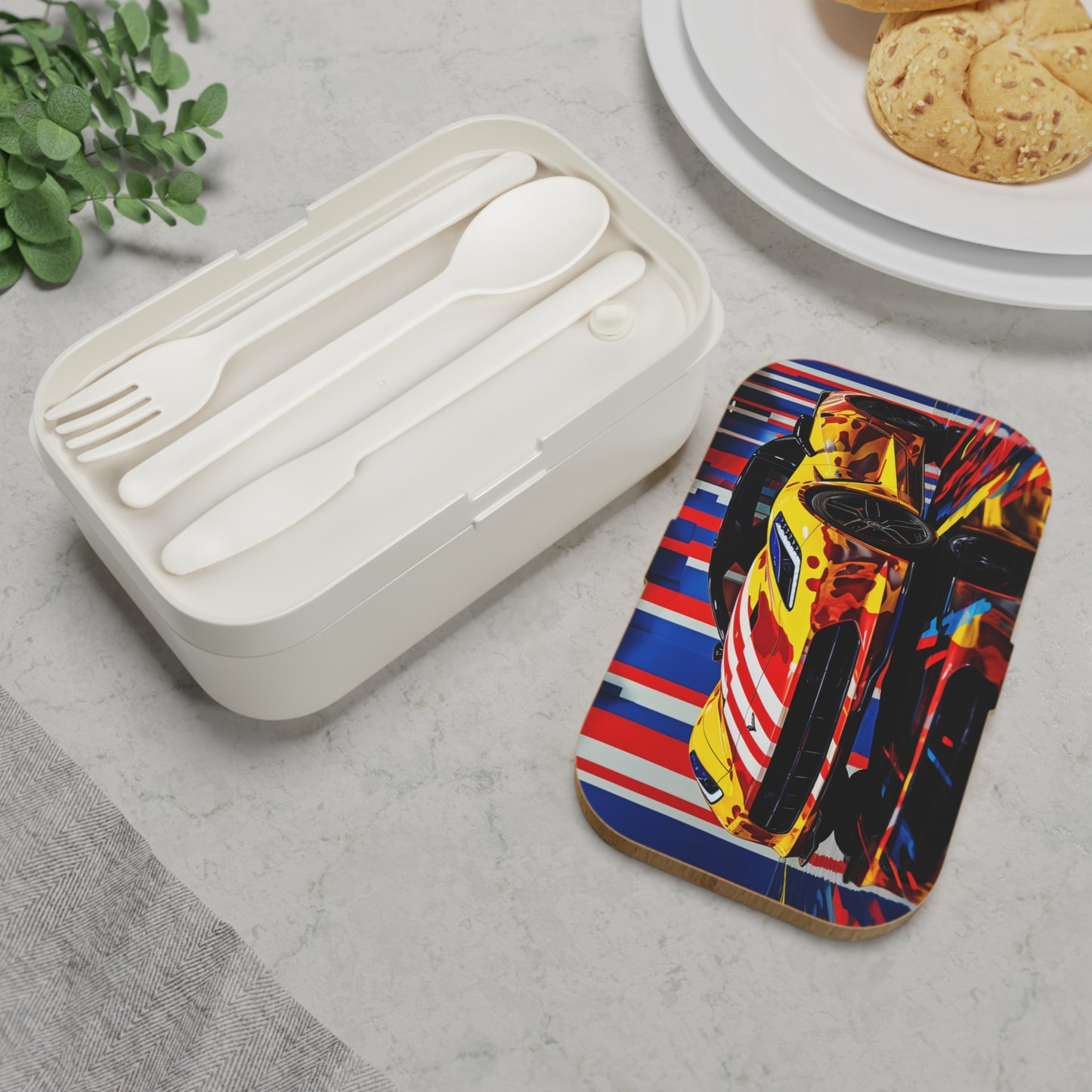 Bento Lunch Box Macro Flag Ferrari 4