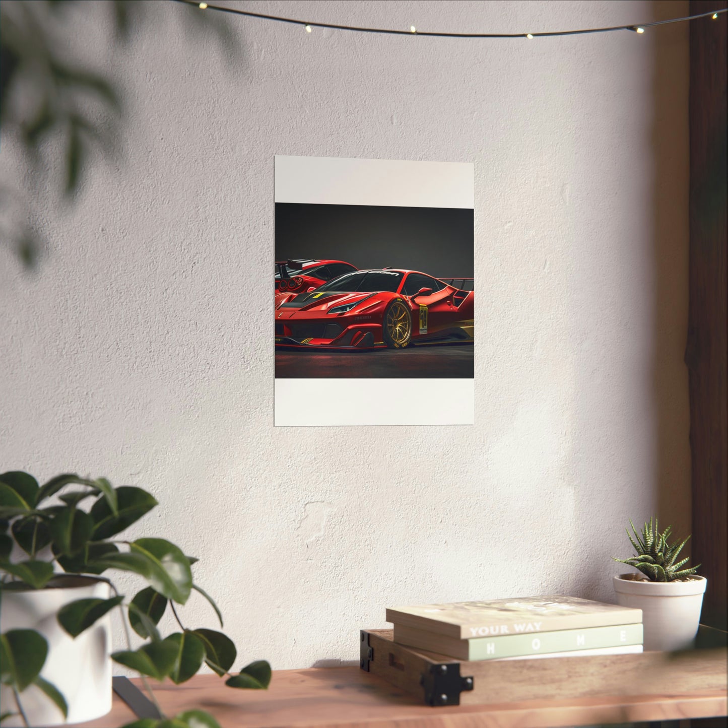 Premium Matte Vertical Posters Ferrari Red 3