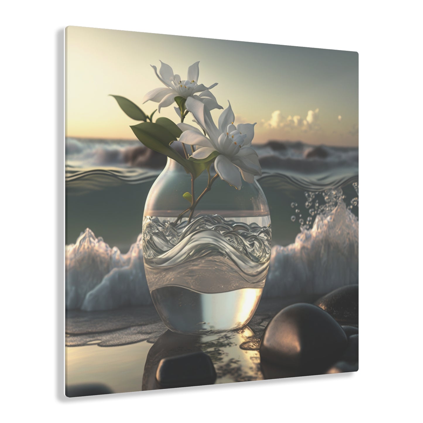 Acrylic Prints Jasmine glass vase 2