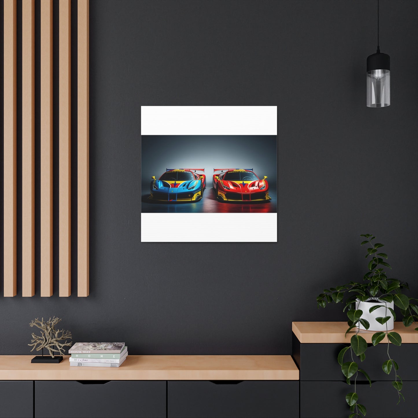 Canvas Gallery Wraps Ferrari Red Blue 2