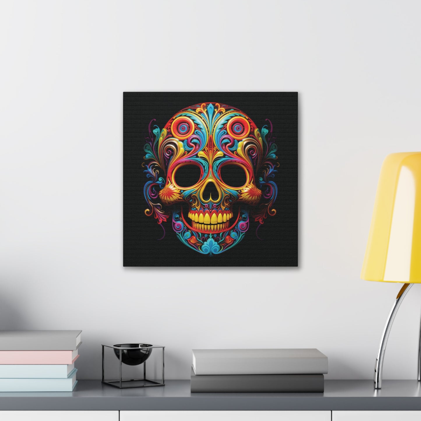 Canvas Gallery Wraps Macro Skull Color 1