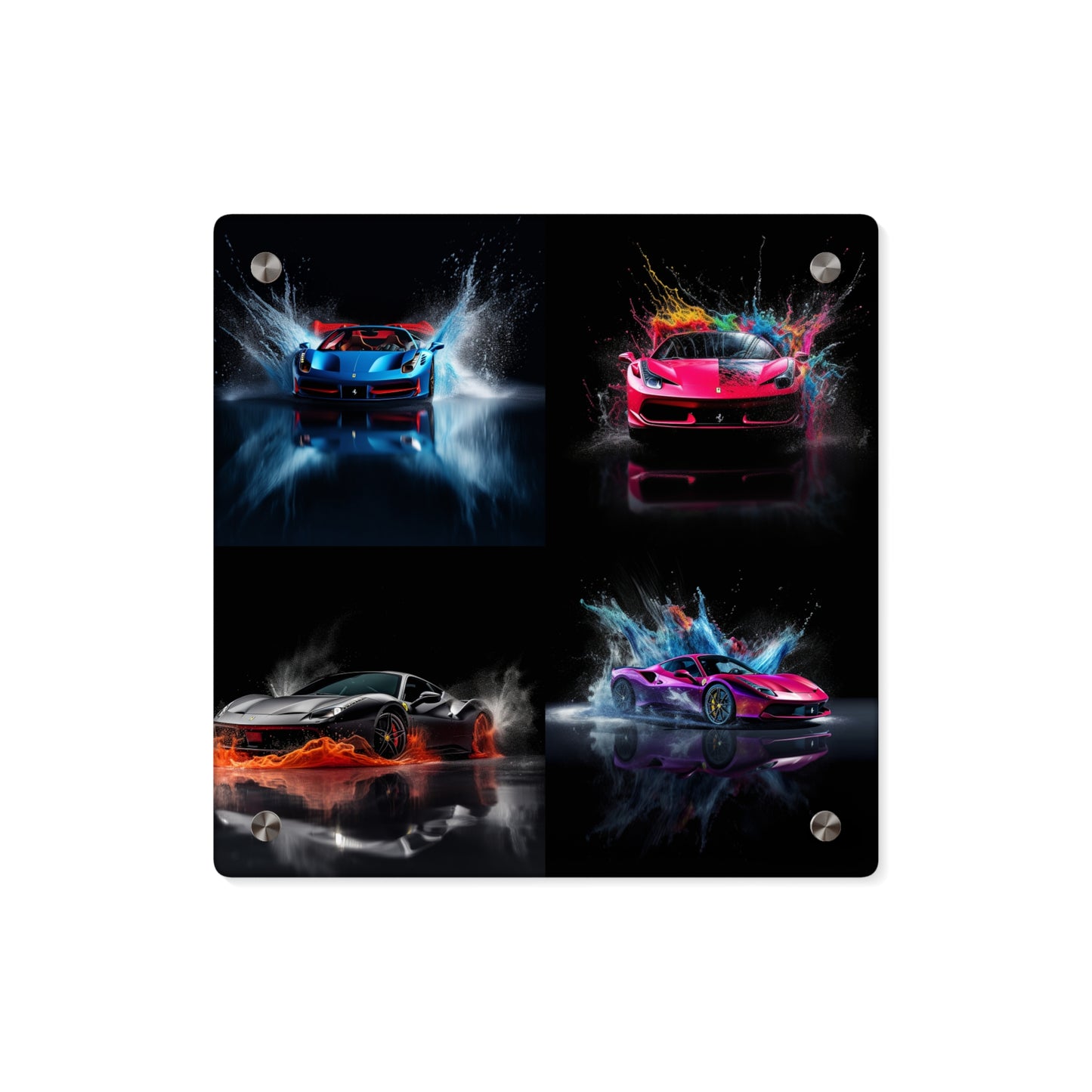 Acrylic Wall Art Panels Ferrari Water Splash 5