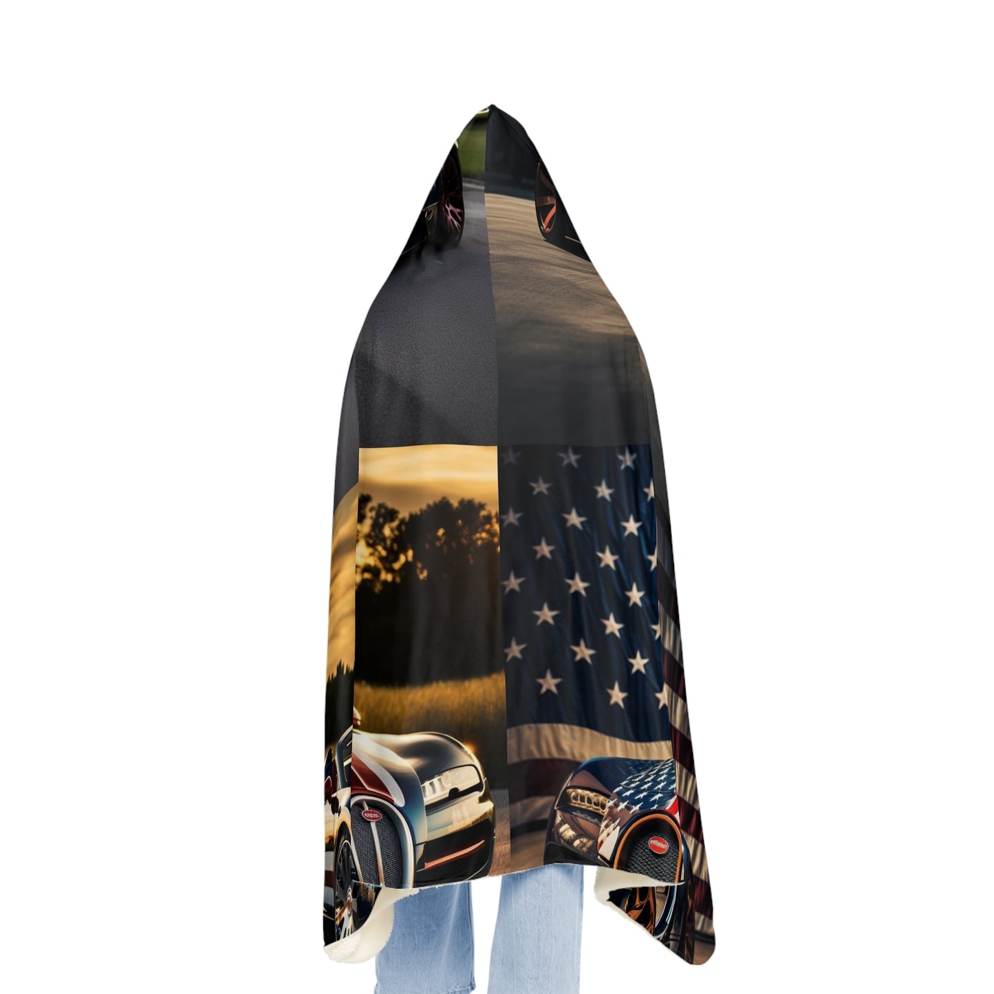 Snuggle Hooded Blanket Bugatti Flag American 5