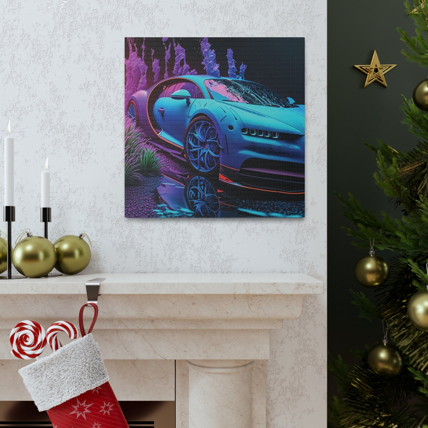 Canvas Gallery Wraps Bugatti Neon Chiron 2