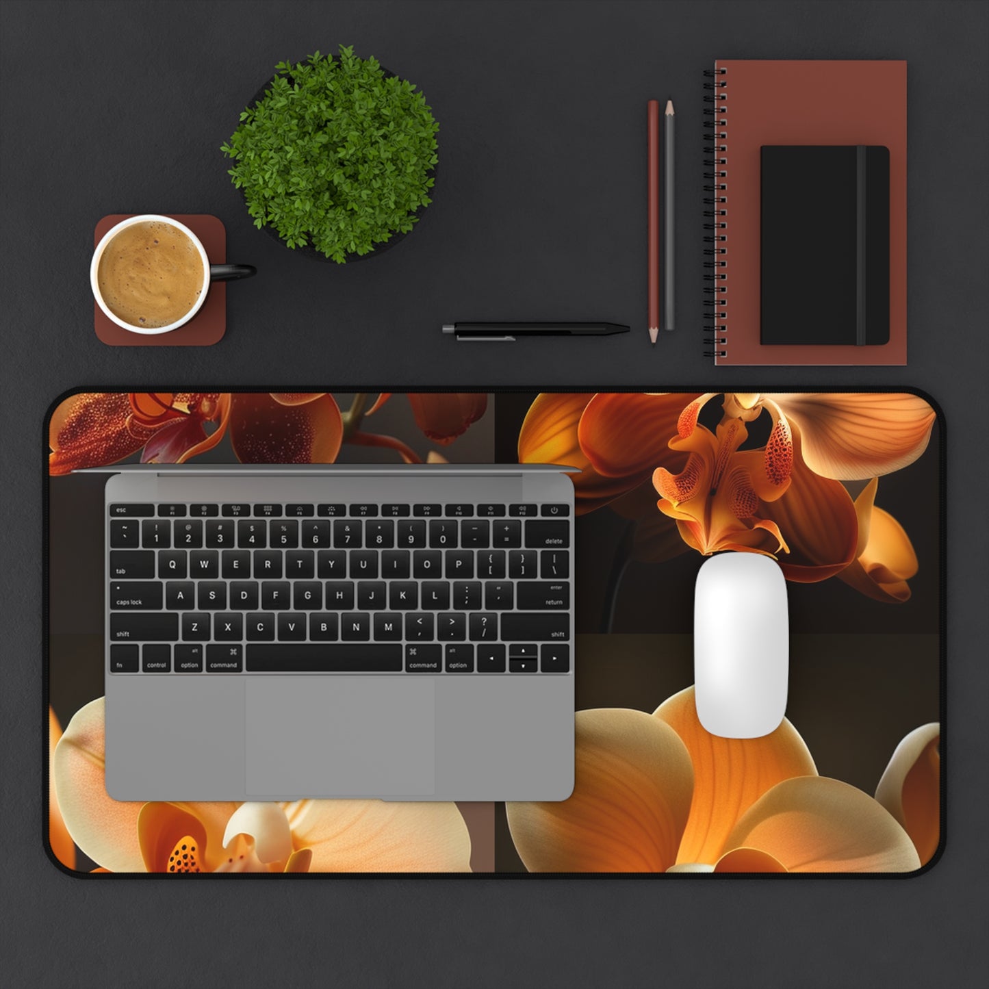 Desk Mat Orange Orchid 5