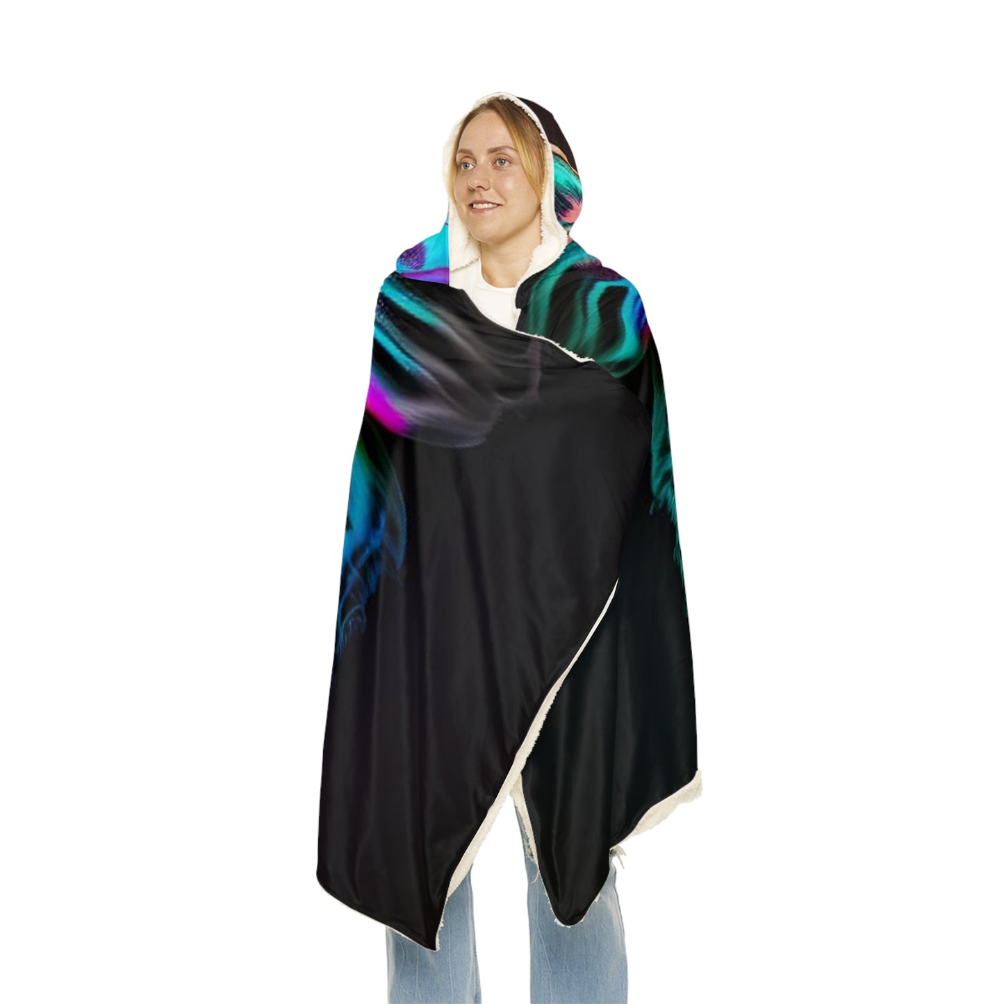 Snuggle Hooded Blanket Neon Butterfly Fusion 3