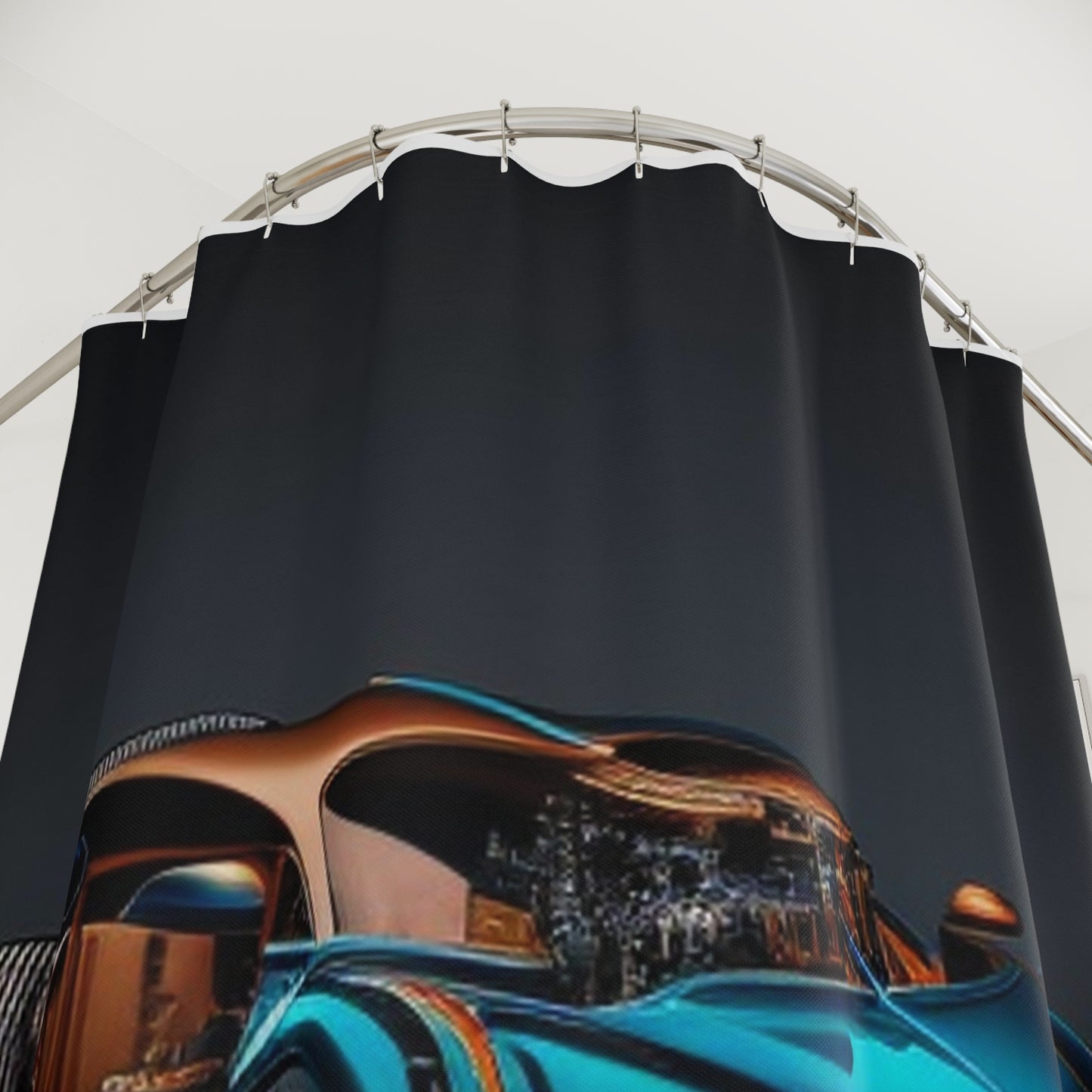 Polyester Shower Curtain Bugatti Blue 4