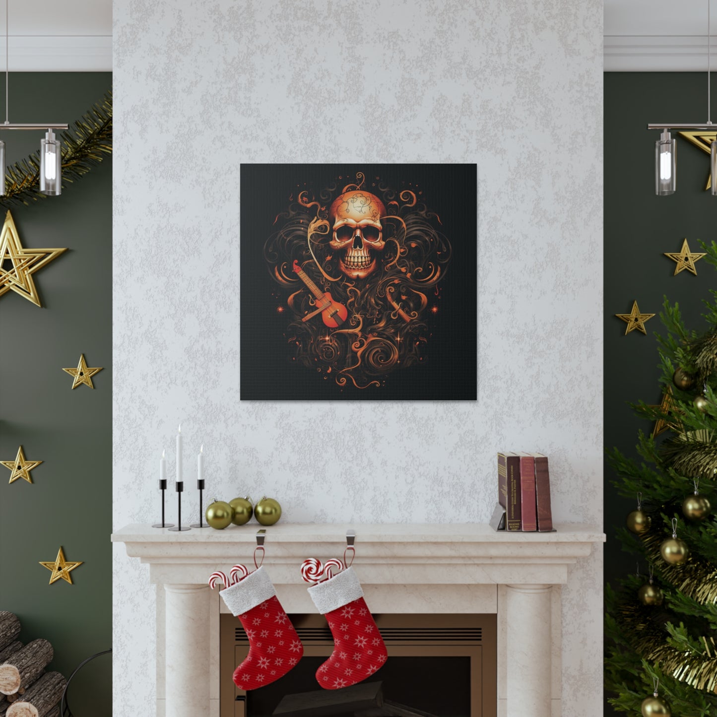 Canvas Gallery Wraps Skull Treble Clef 4