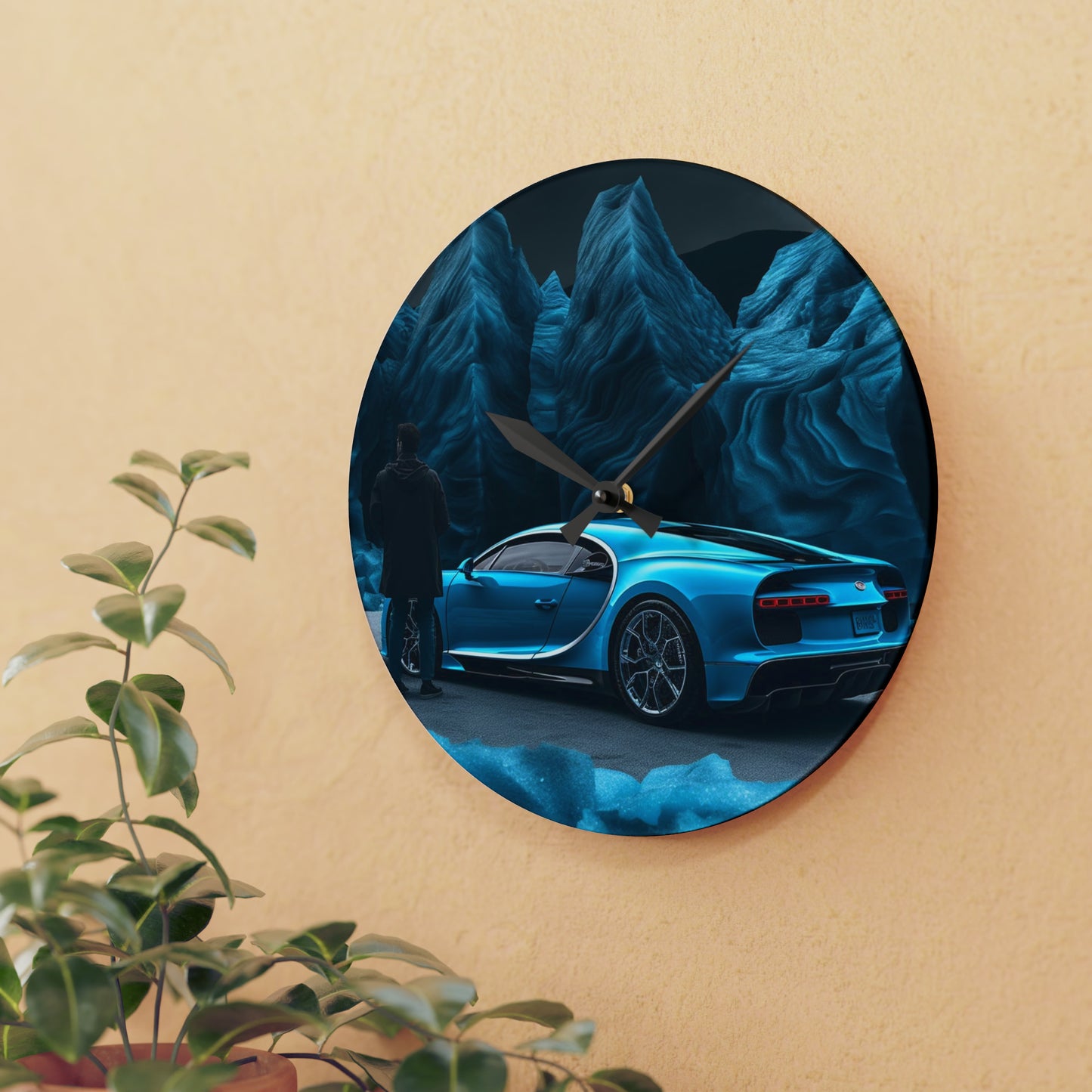 Acrylic Wall Clock Bugatti Real Look 3