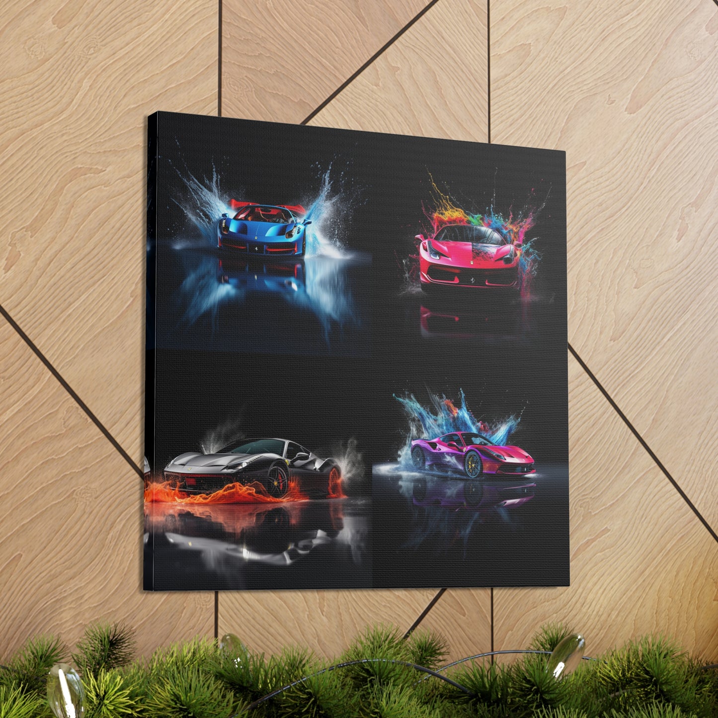 Canvas Gallery Wraps Ferrari Water Splash 5