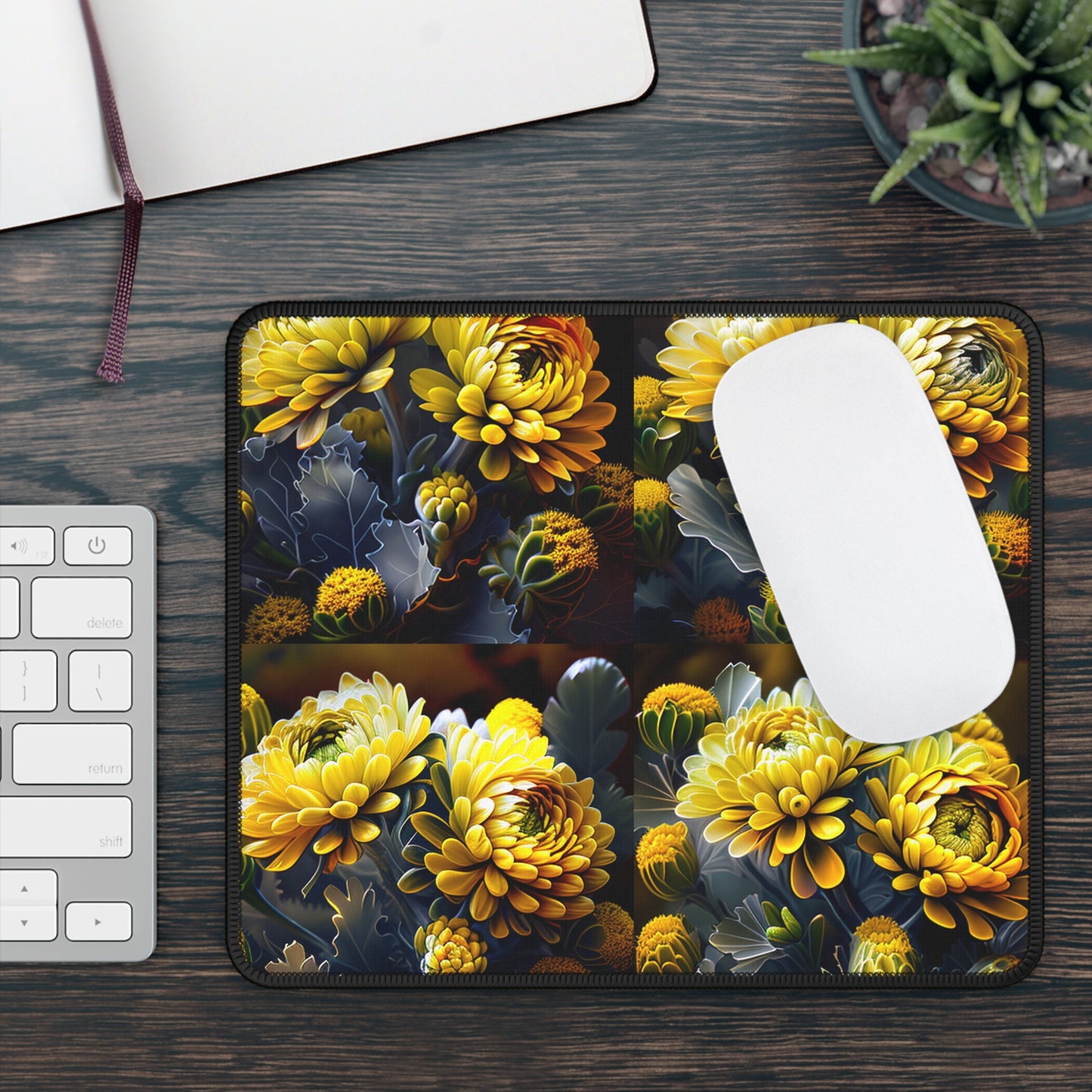 Gaming Mouse Pad  Yellow Hermosas Flores Amarillas 5