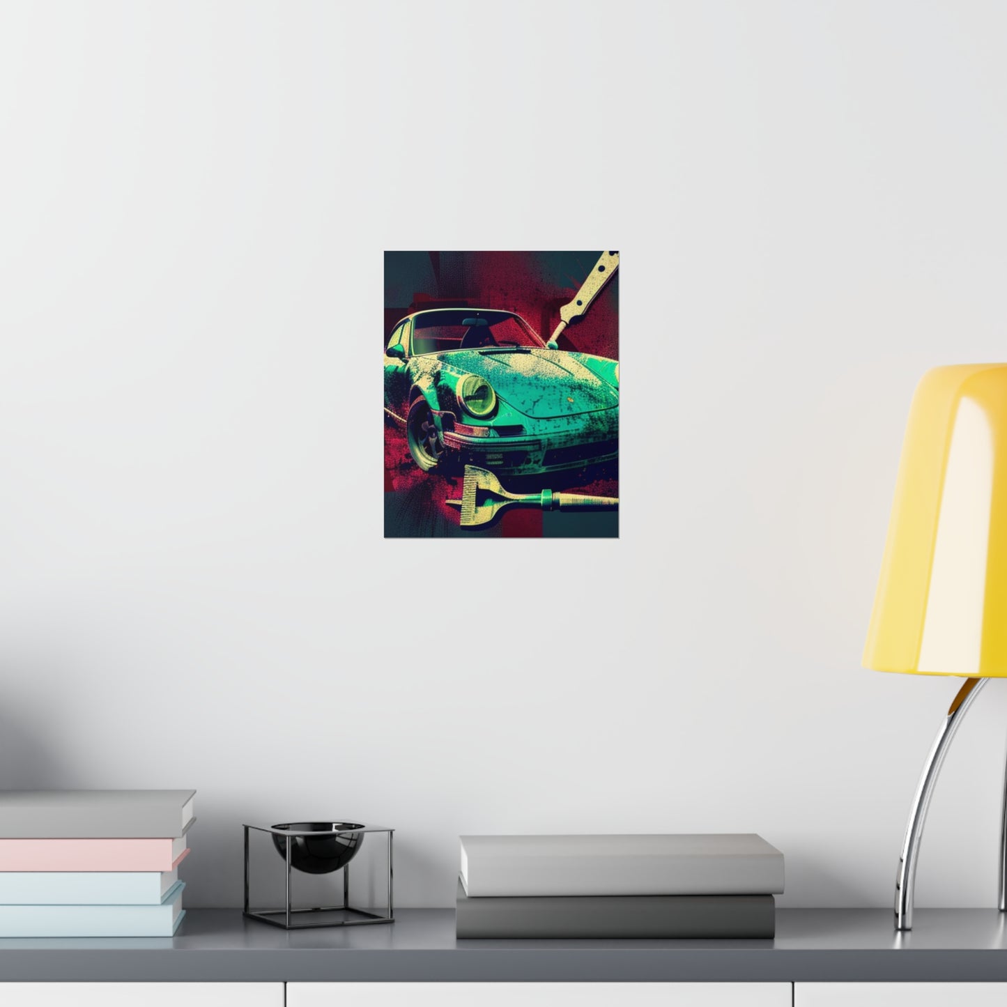 Premium Matte Vertical Posters Porsche Abstract 4