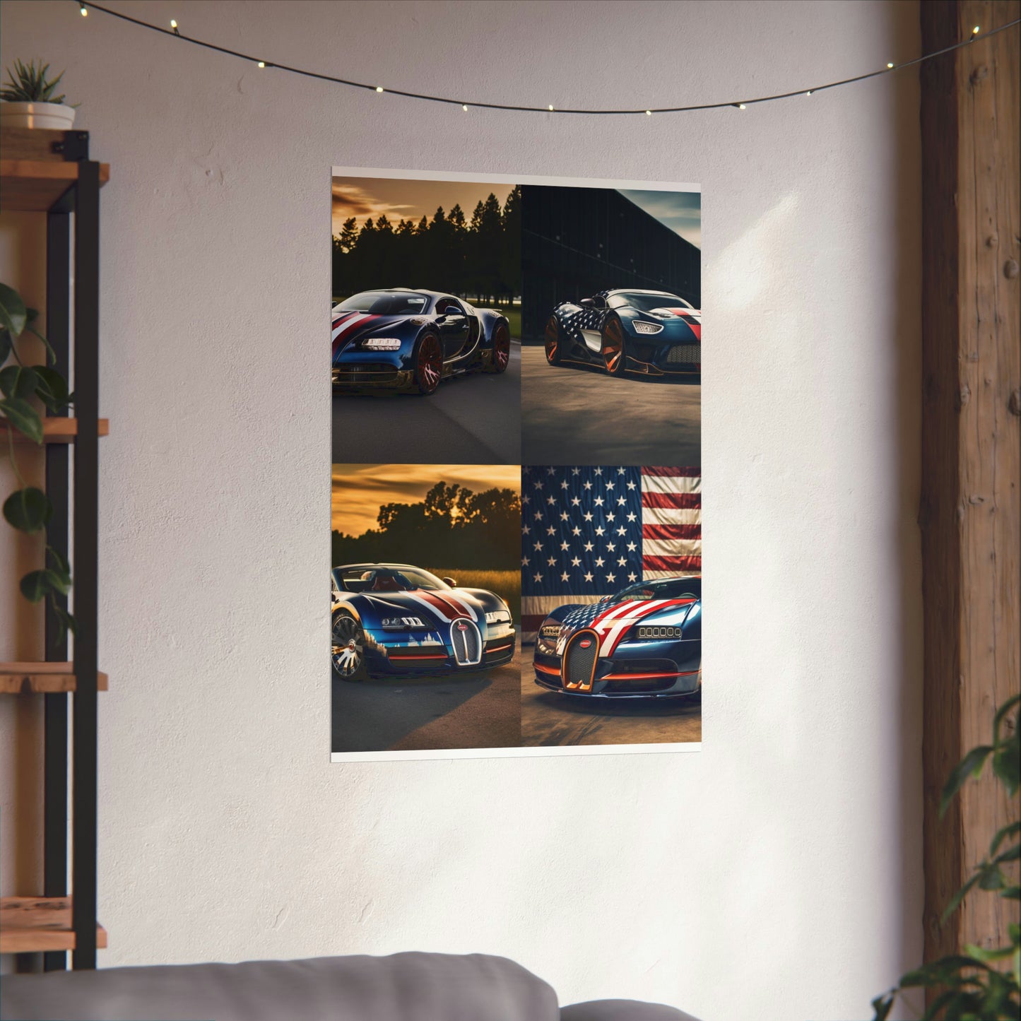 Premium Matte Vertical Posters Bugatti Flag American 5