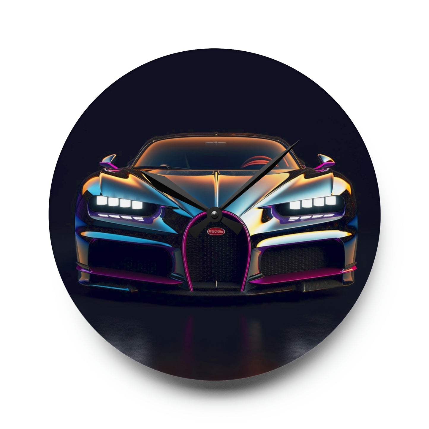 Acrylic Wall Clock Hyper Bugatti Chiron 1