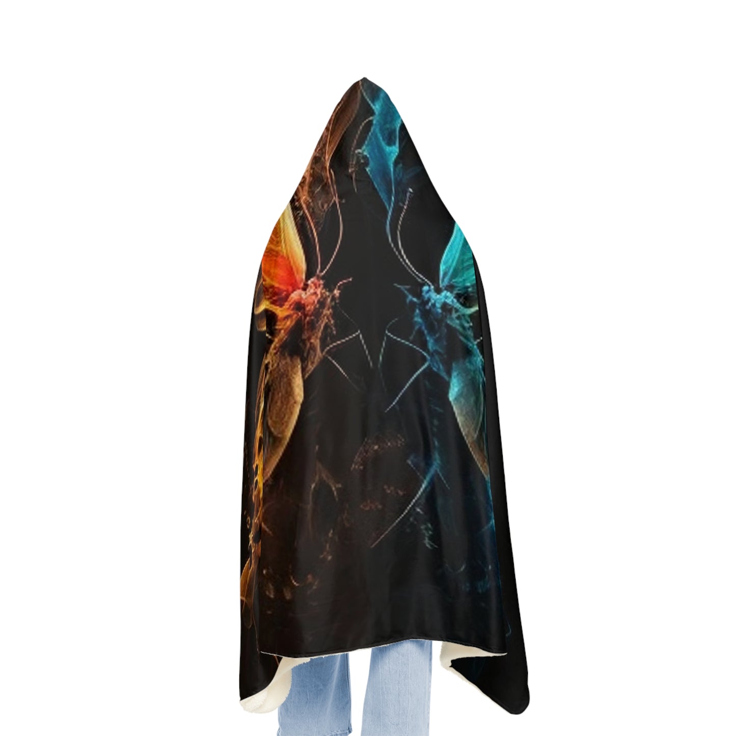 Snuggle Hooded Blanket Kiss Neon Butterfly 3