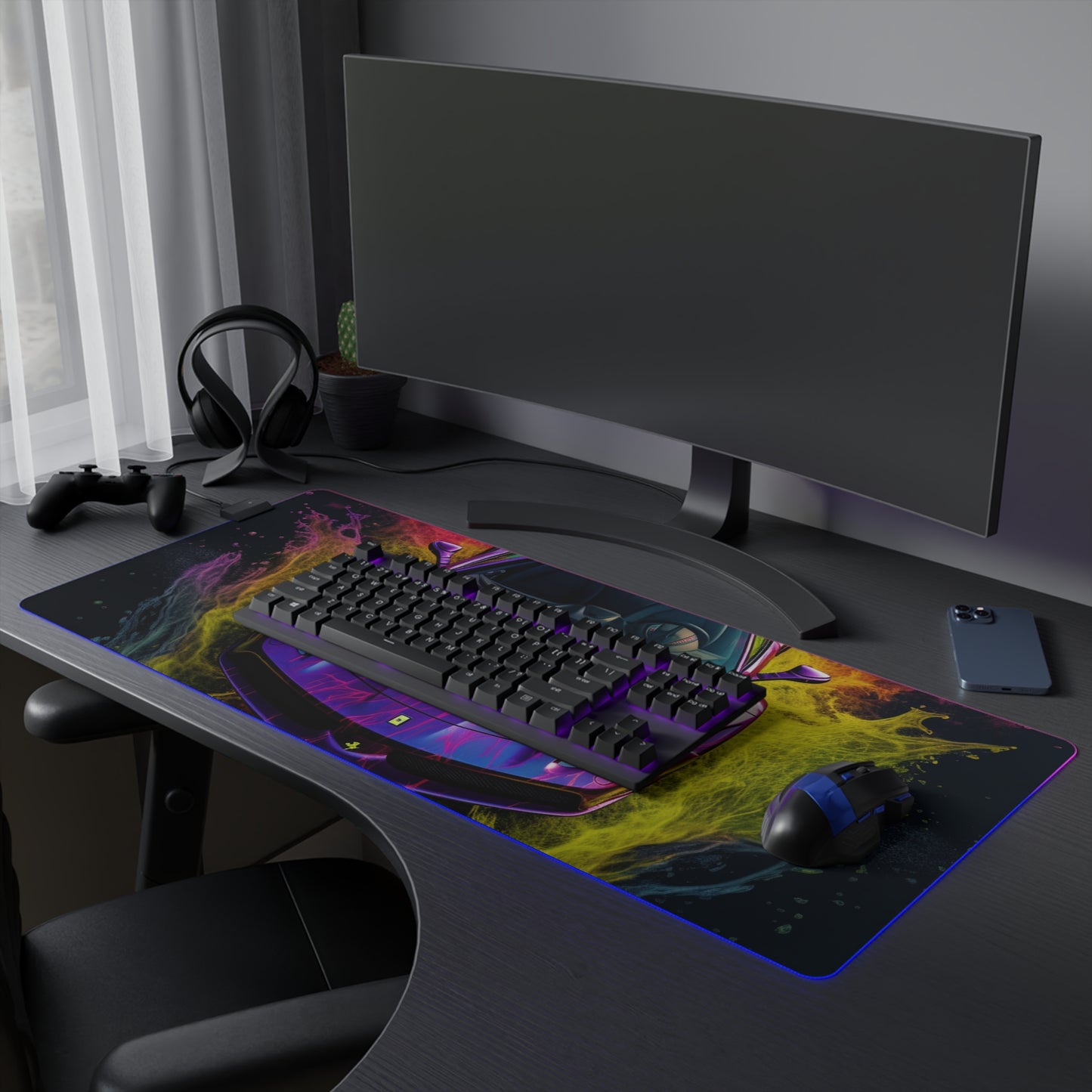 LED Gaming Mouse Pad Farrari Water 3