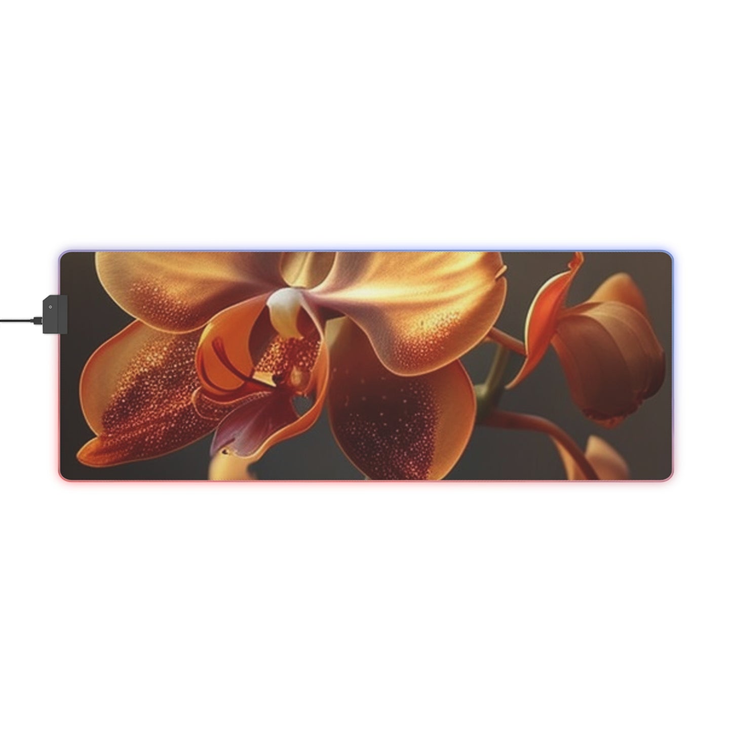 LED Gaming Mouse Pad Orange Orchid 1