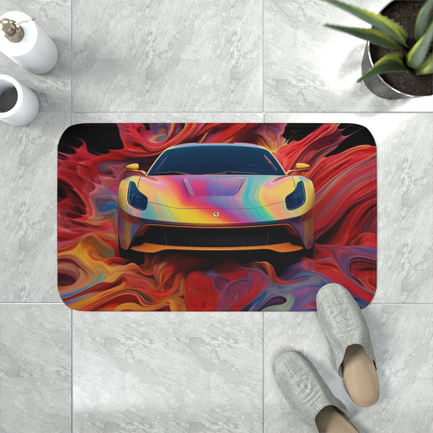 Memory Foam Bath Mat Ferrari Water Fusion 1