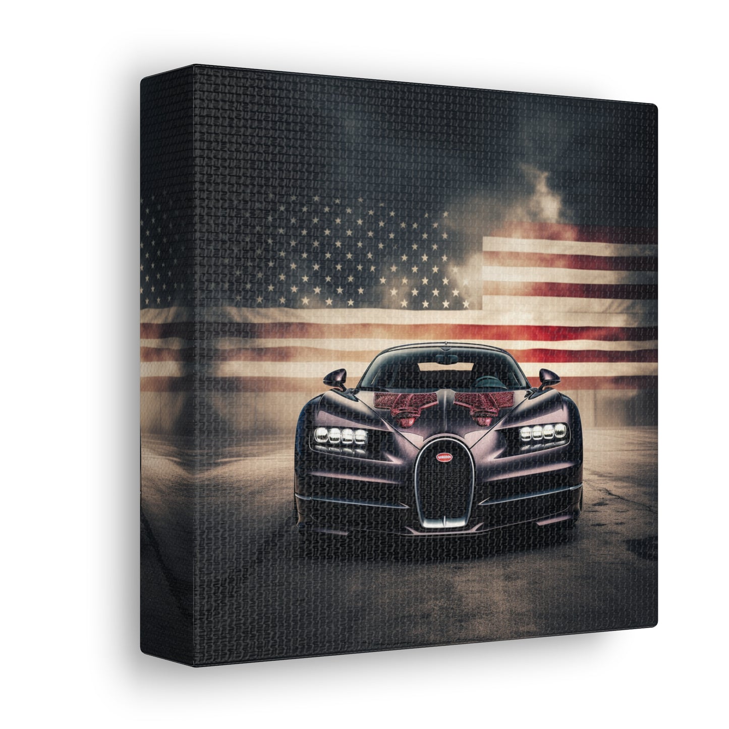 Canvas Gallery Wraps American Flag Background Bugatti 2