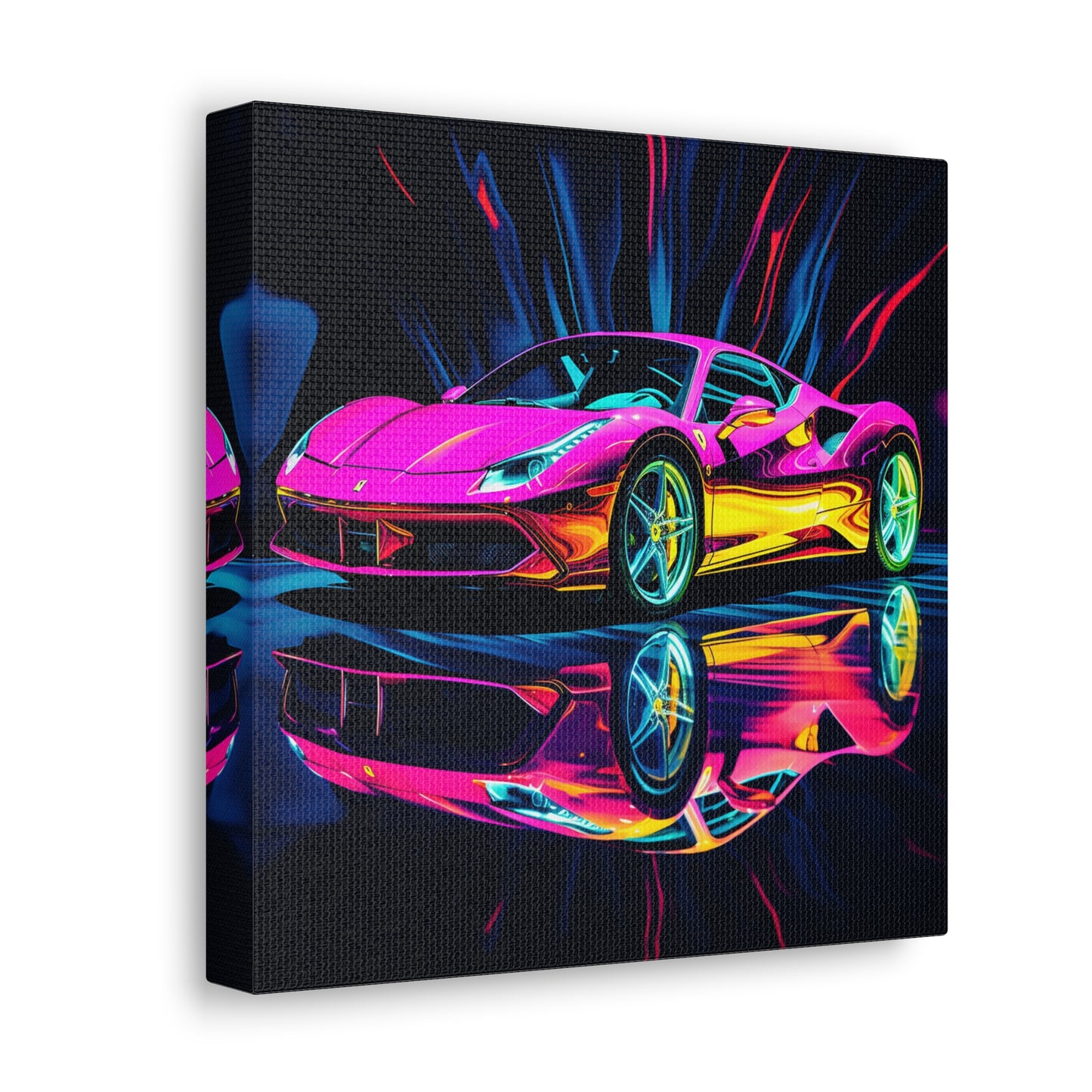Canvas Gallery Wraps Pink Macro Ferrari 3