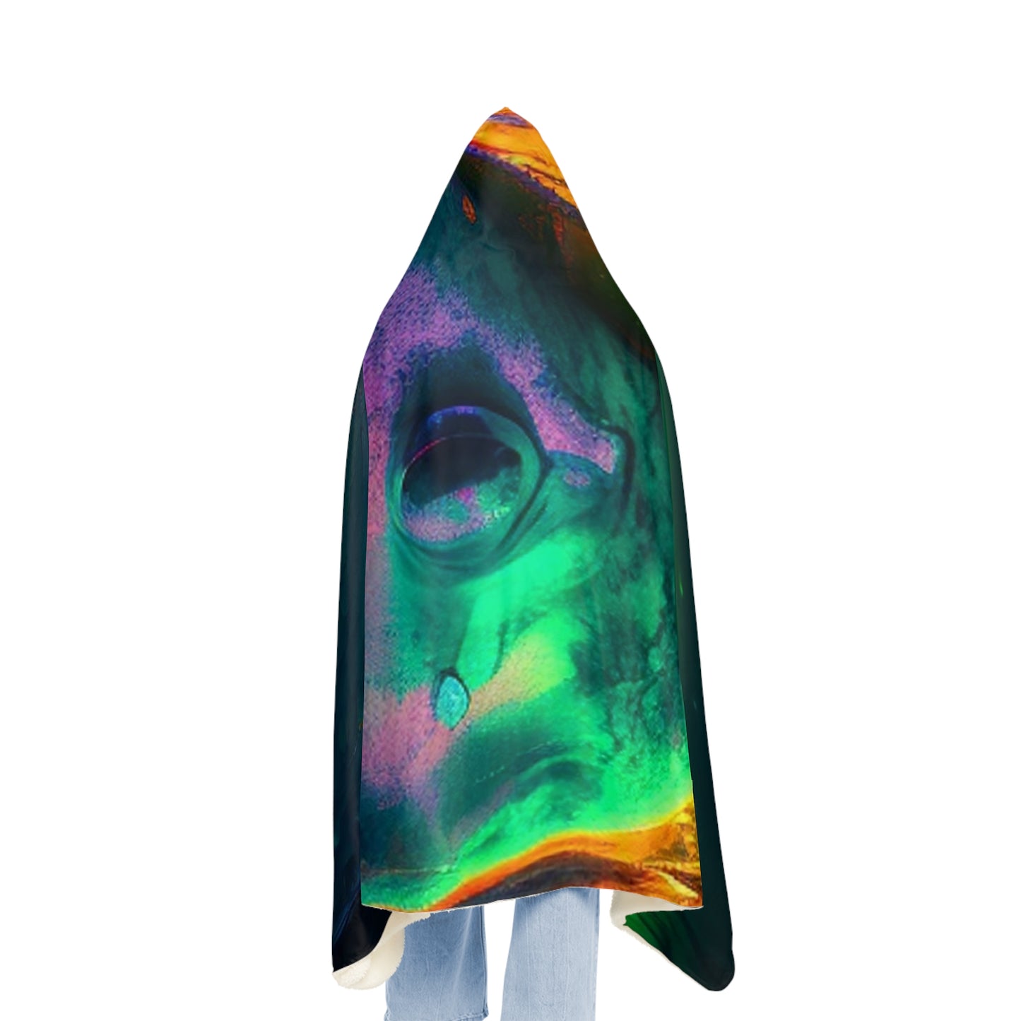 Snuggle Hooded Blanket Florescent Glow 1