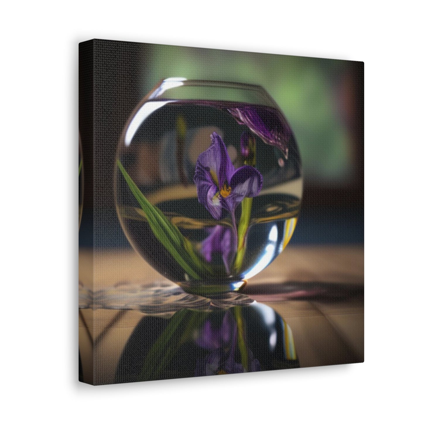 Canvas Gallery Wraps Purple Iris in a vase 1