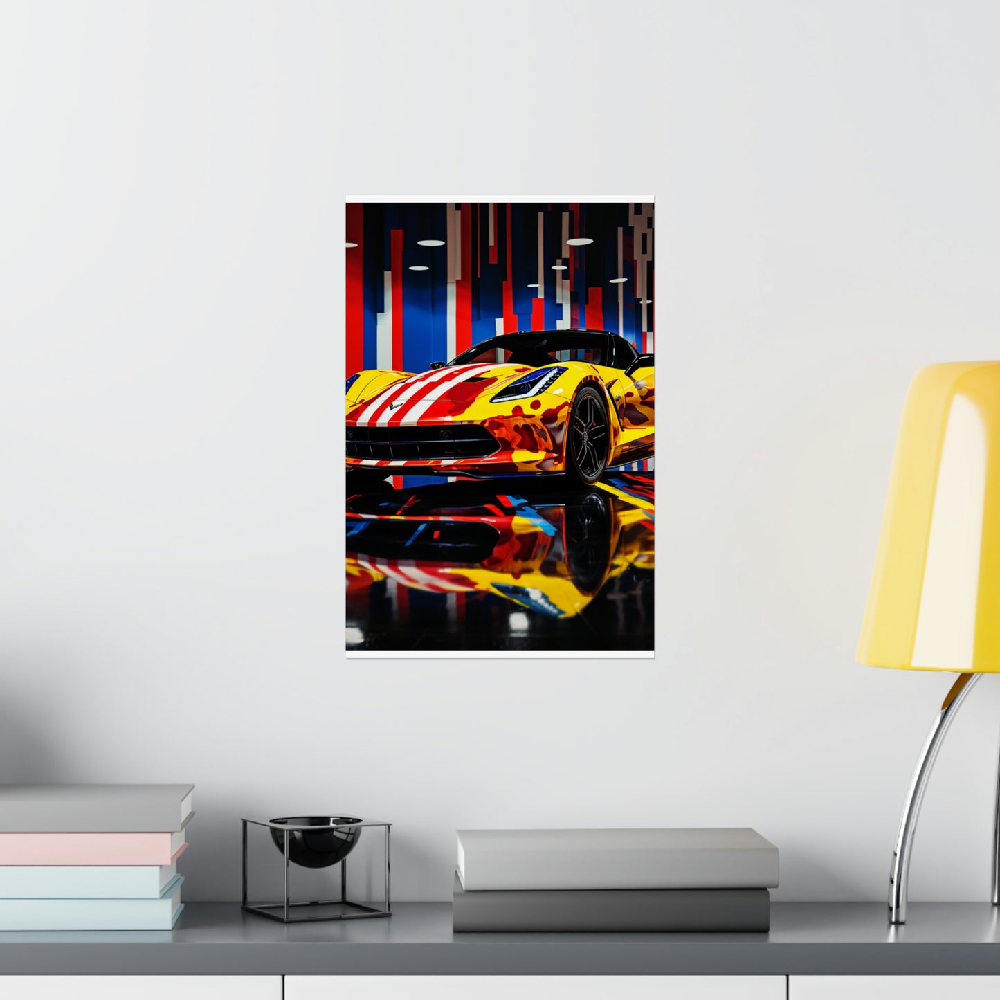 Premium Matte Vertical Posters Macro Flag Ferrari 4