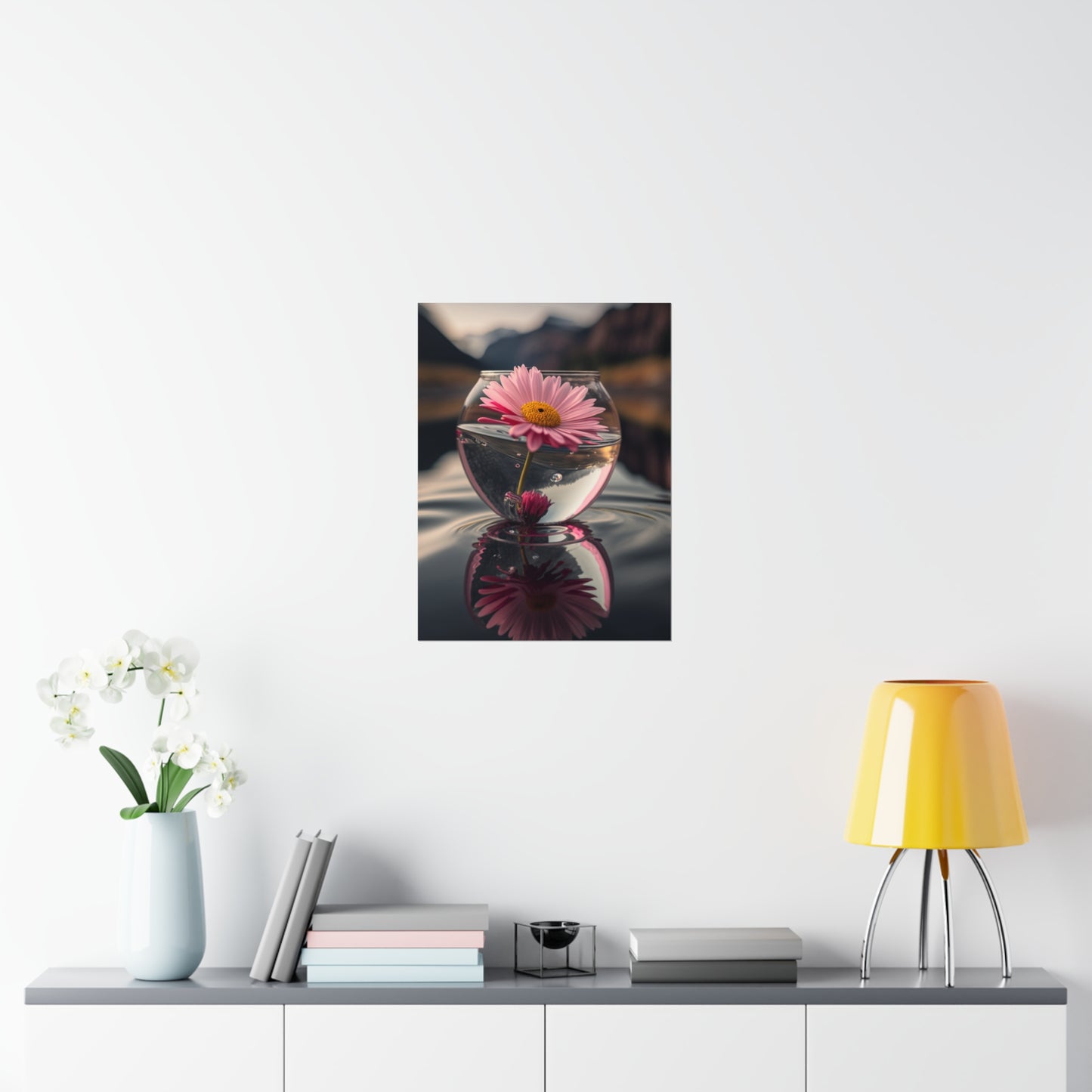 Premium Matte Vertical Posters Daisy in a vase 2