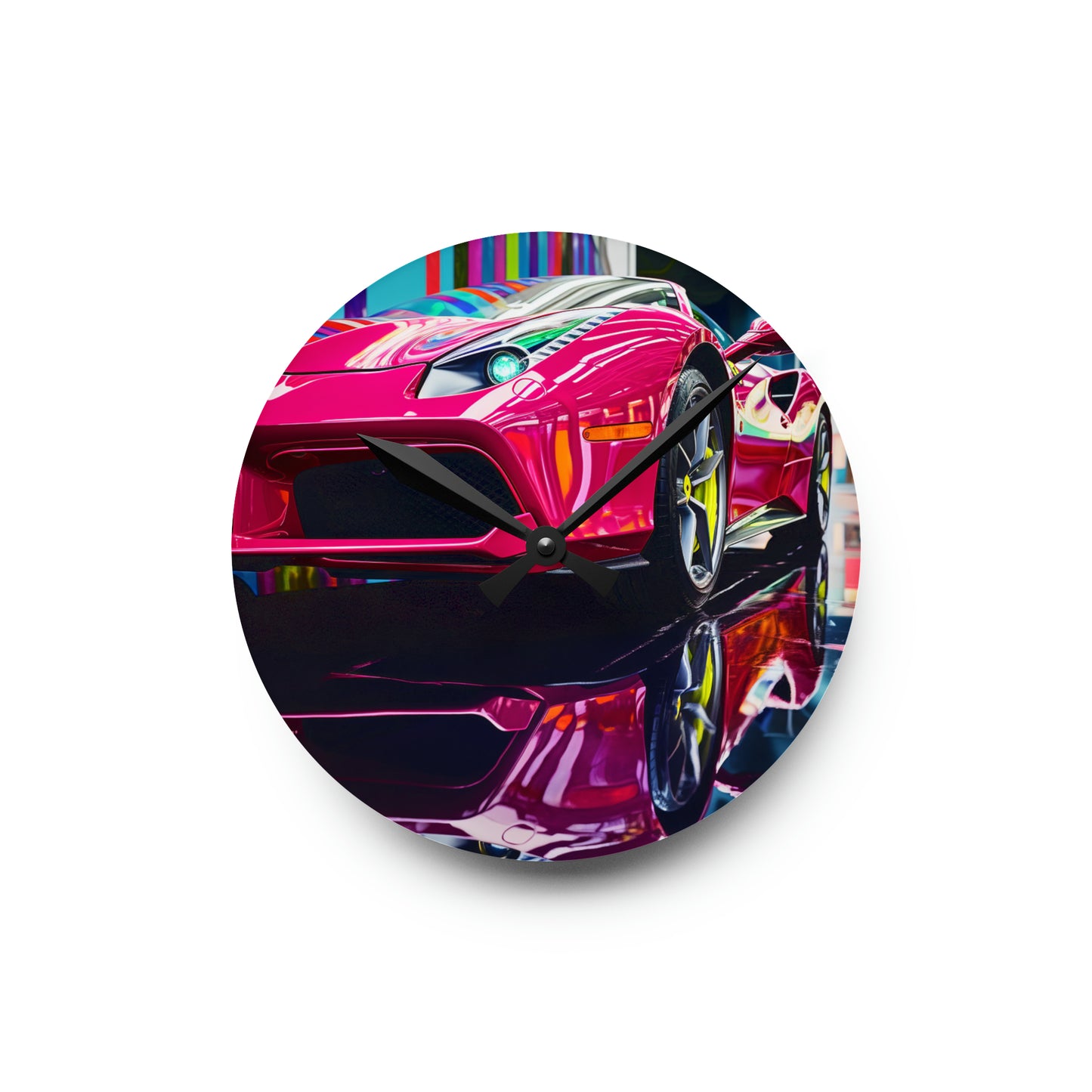 Acrylic Wall Clock Ferrari Flair Macro 2