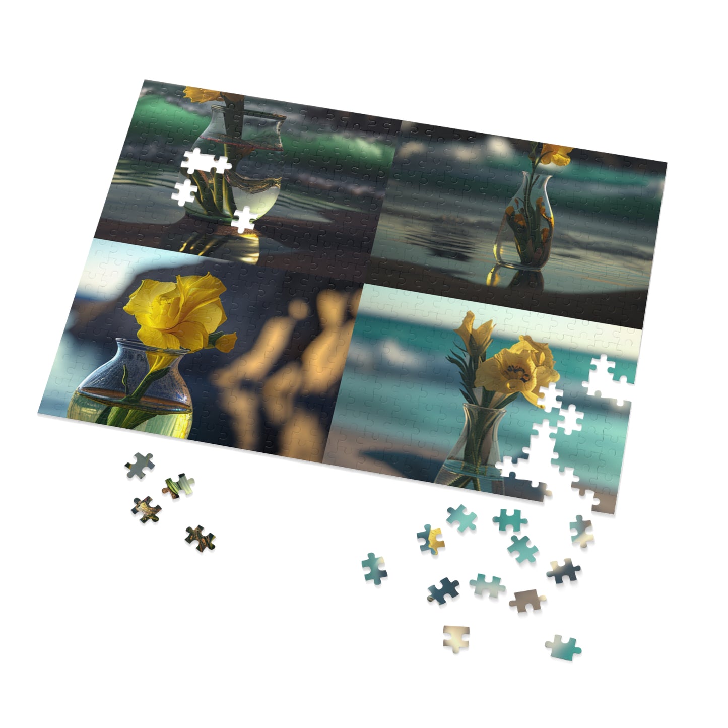 Jigsaw Puzzle (30, 110, 252, 500,1000-Piece) Yellow Gladiolus glass 5