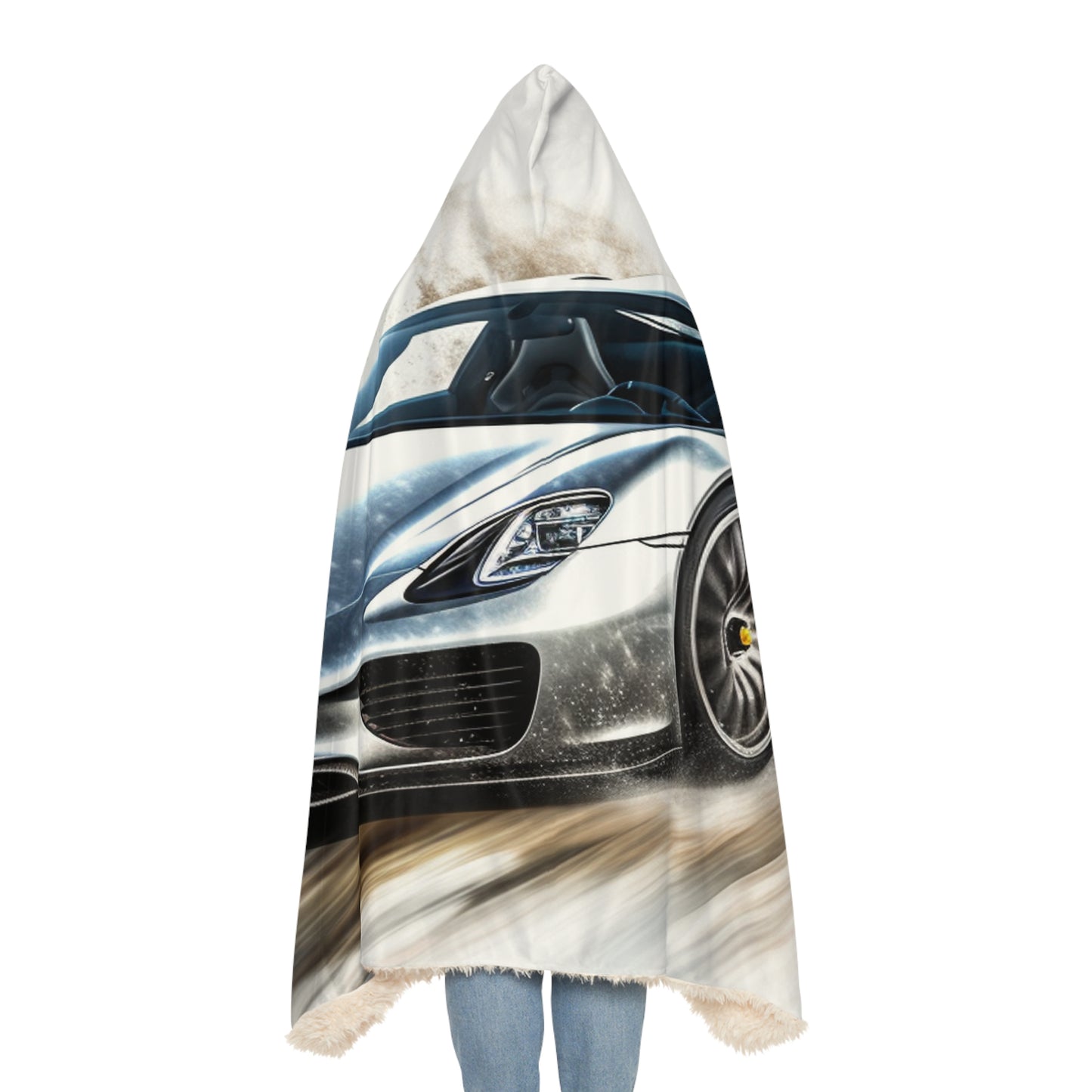 Snuggle Hooded Blanket 918 Spyder white background driving fast with water splashing 2