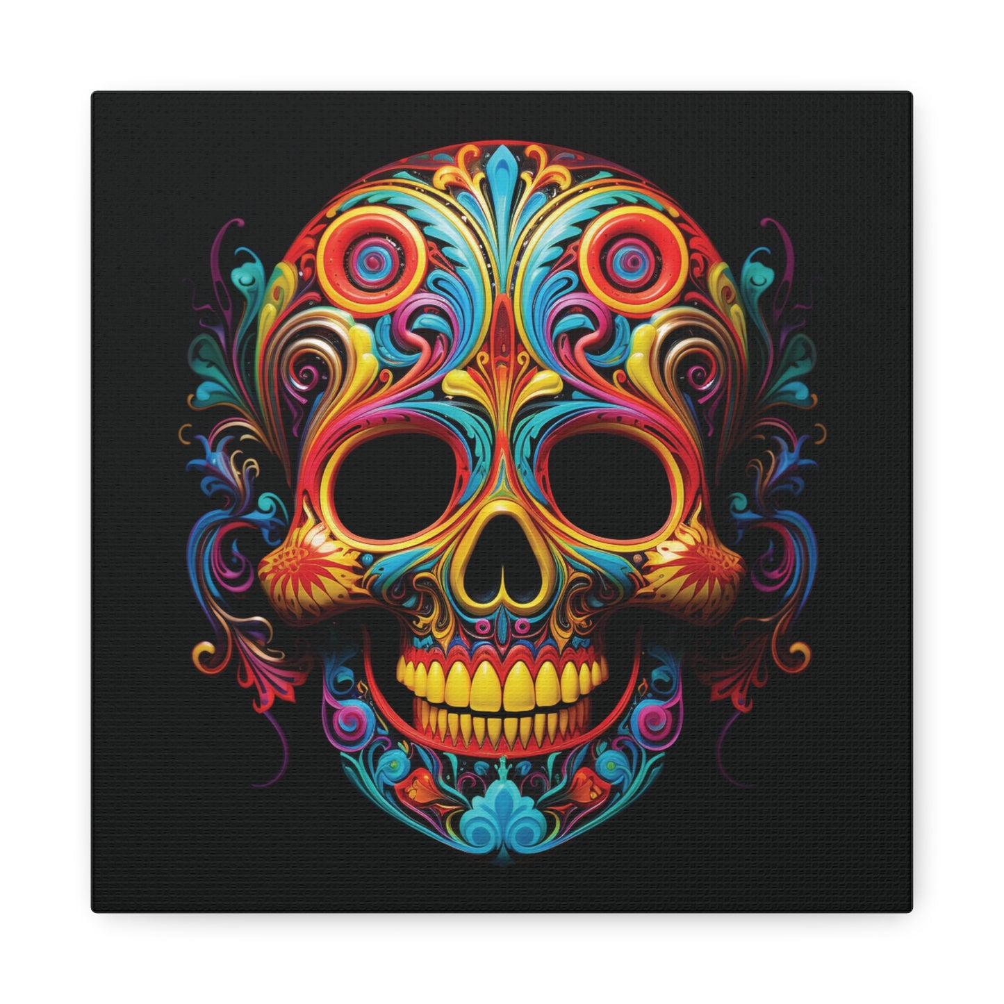 Canvas Gallery Wraps Macro Skull Color 1