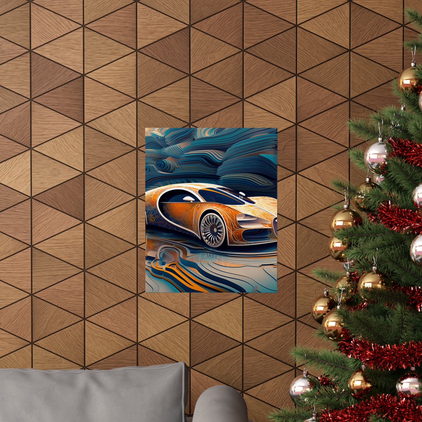 Premium Matte Vertical Posters Bugatti Abstract Flair 1