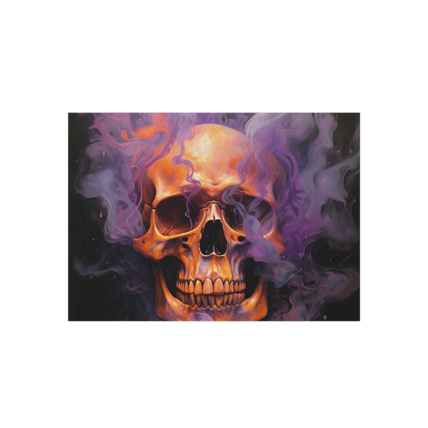 Outdoor Rug  Skull Flames 4