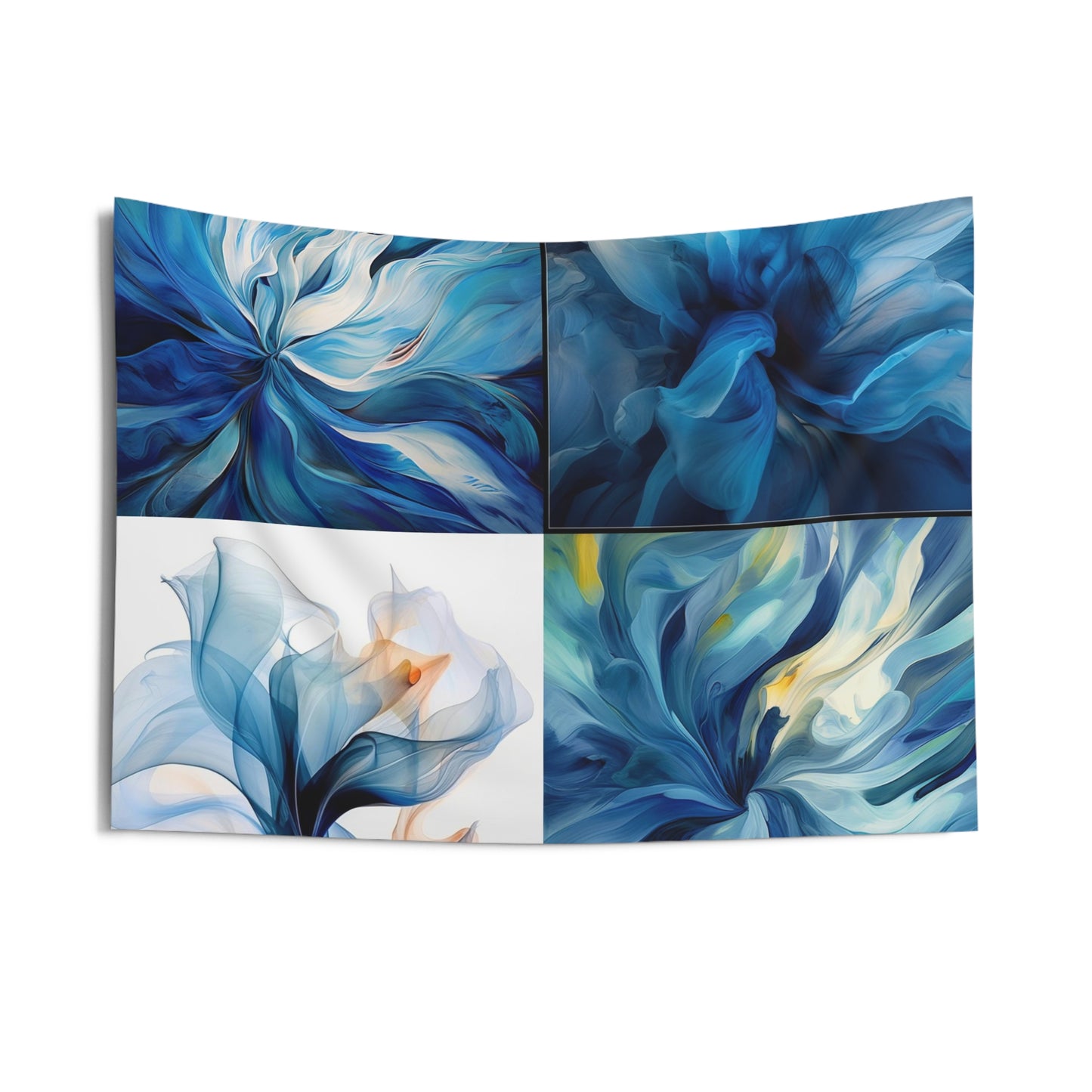 Indoor Wall Tapestries Blue Tluip Abstract 5