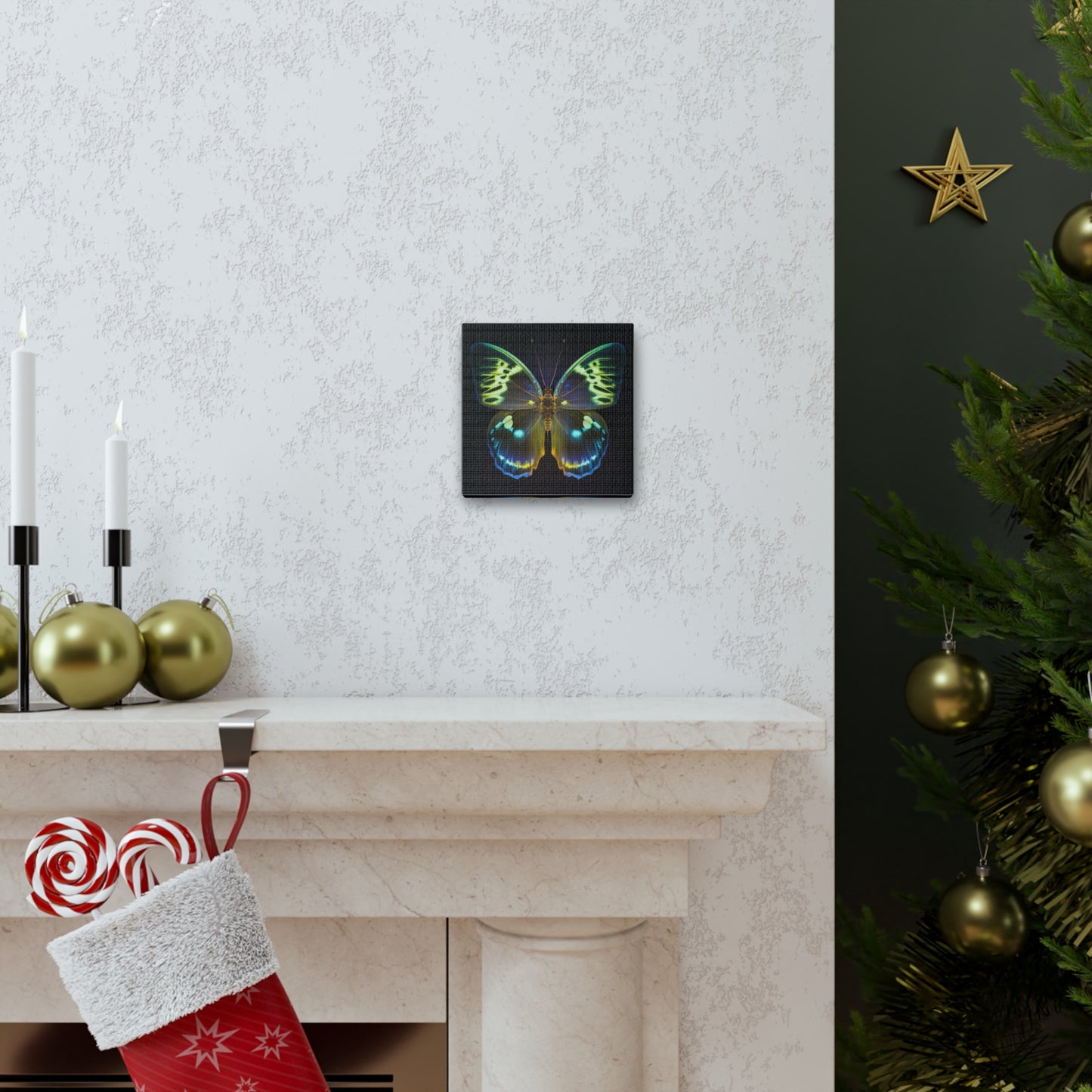 Canvas Gallery Wraps Neon Hue Butterfly 1