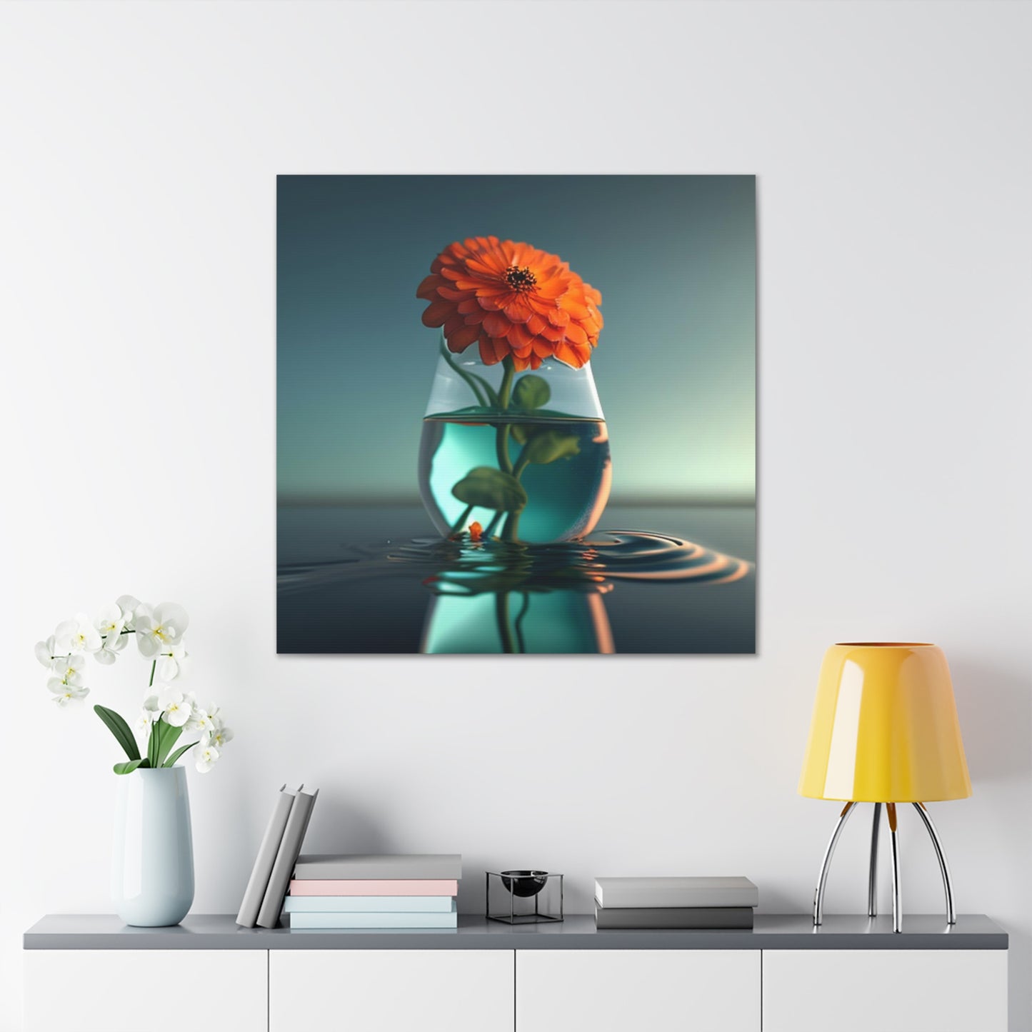 Canvas Gallery Wraps Orange Zinnia 1