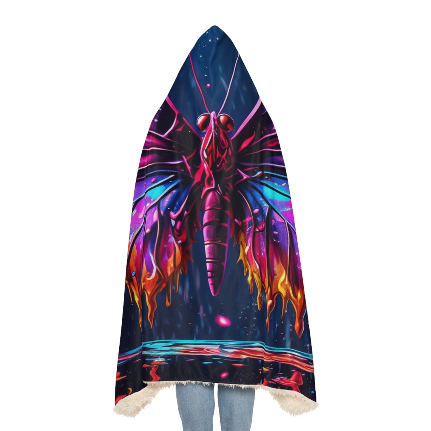 Snuggle Hooded Blanket Pink Butterfly Flair 2